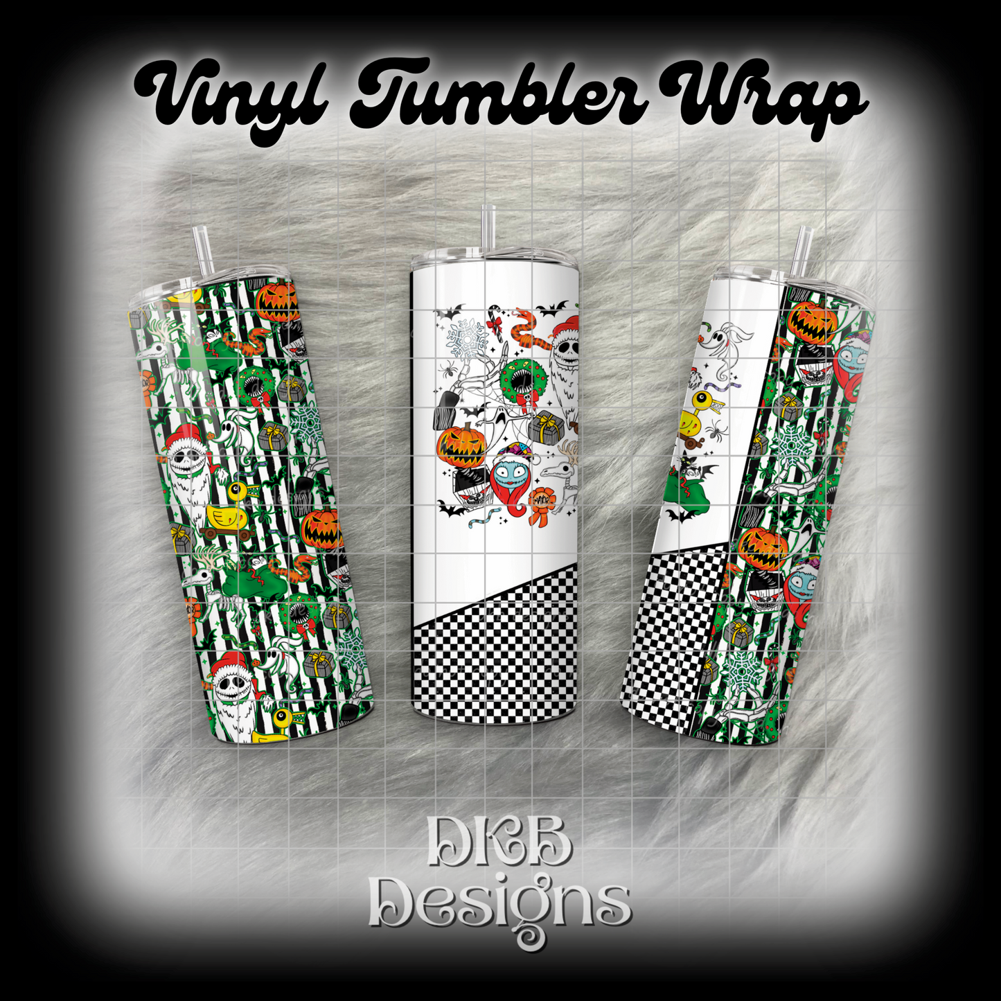 Nightmare vinyl tumbler wrap