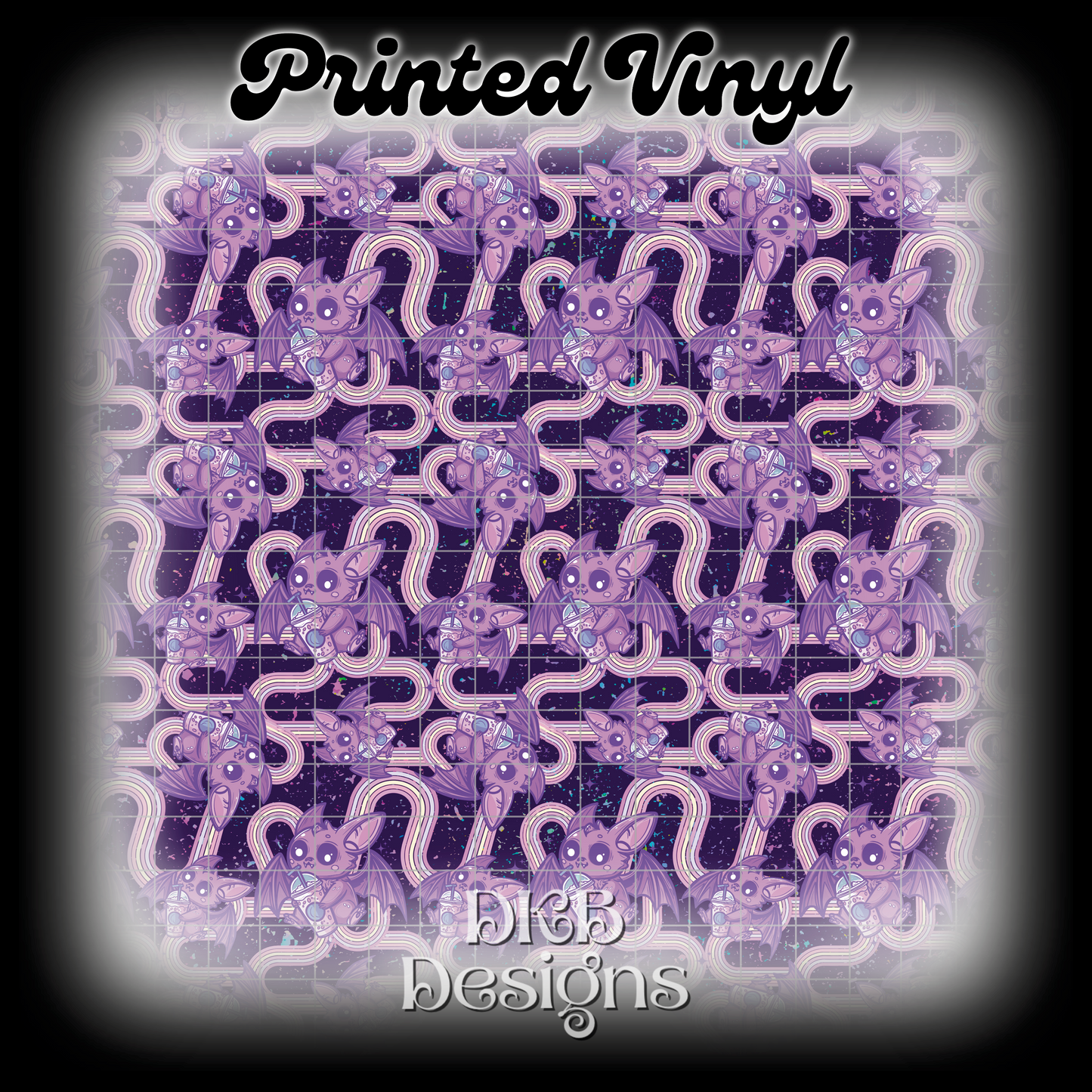 Pastel batty coffee Printed Vinyl