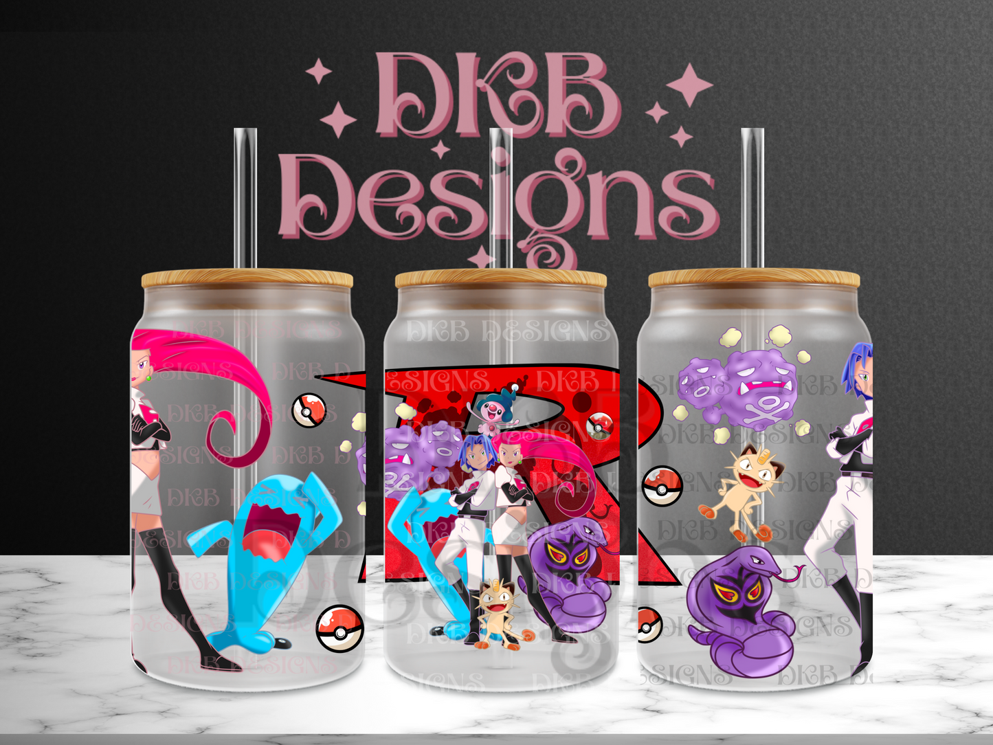 Rocket 16oz glass can UV DTF