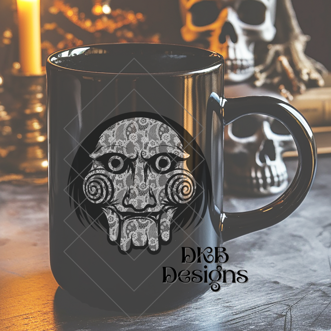 White lace horror js UV DTF