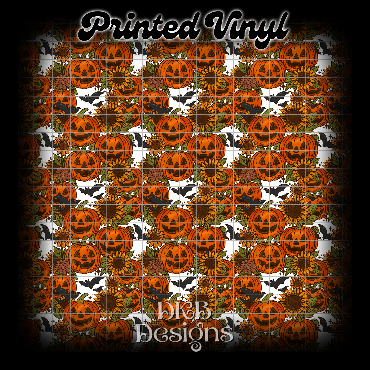 Pumpkins and sunflowers Printed Vinyl