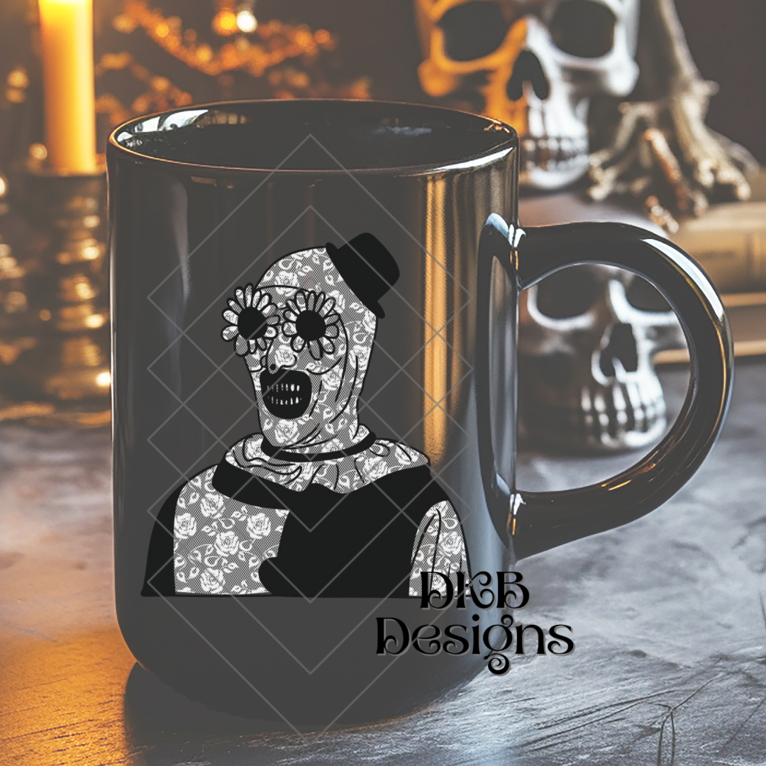 White lace horror A UV DTF