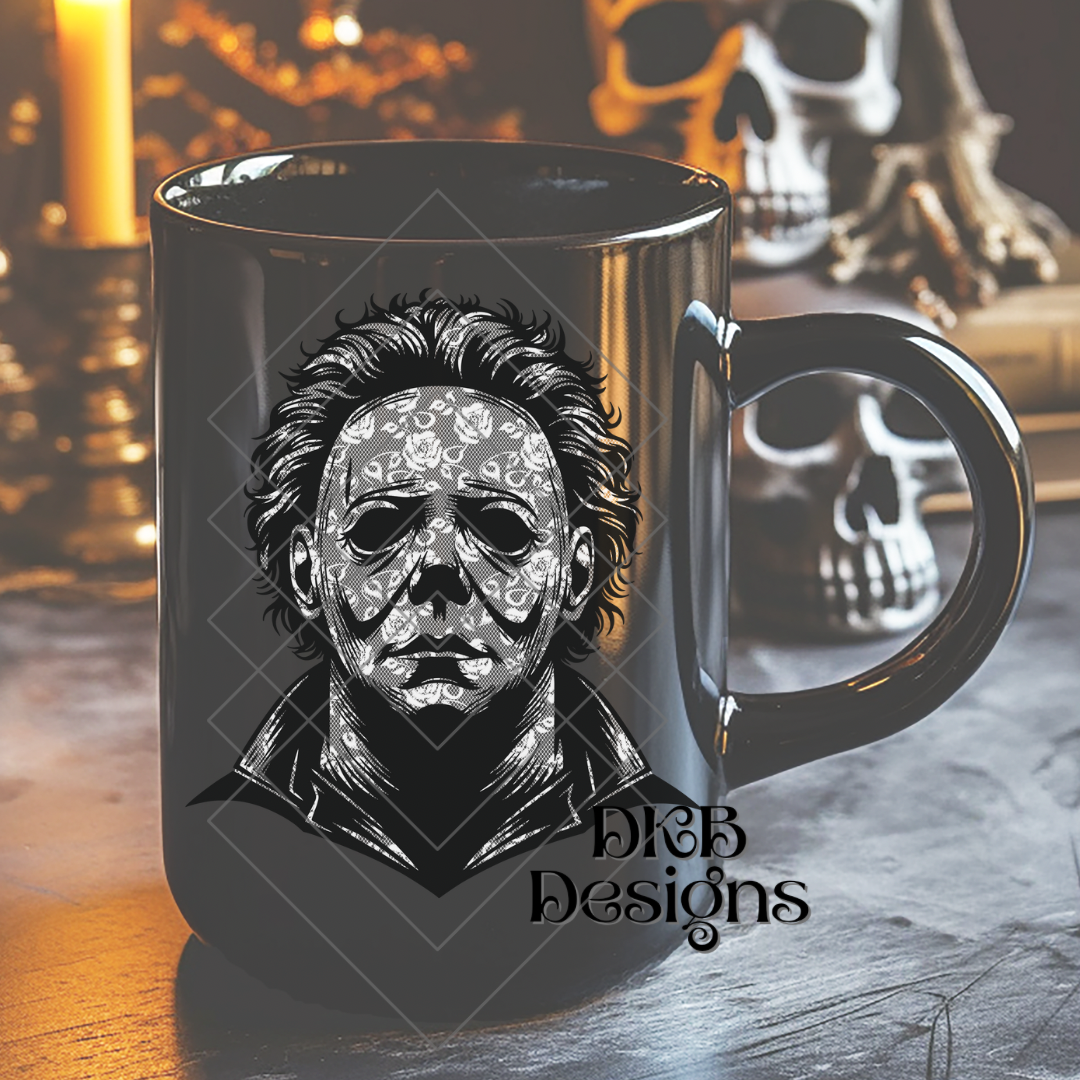 White lace horror m UV DTF