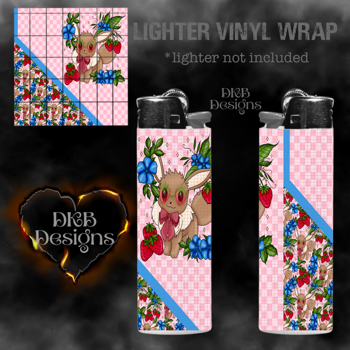 Strawberry cottagemon lighter vinyl wrap