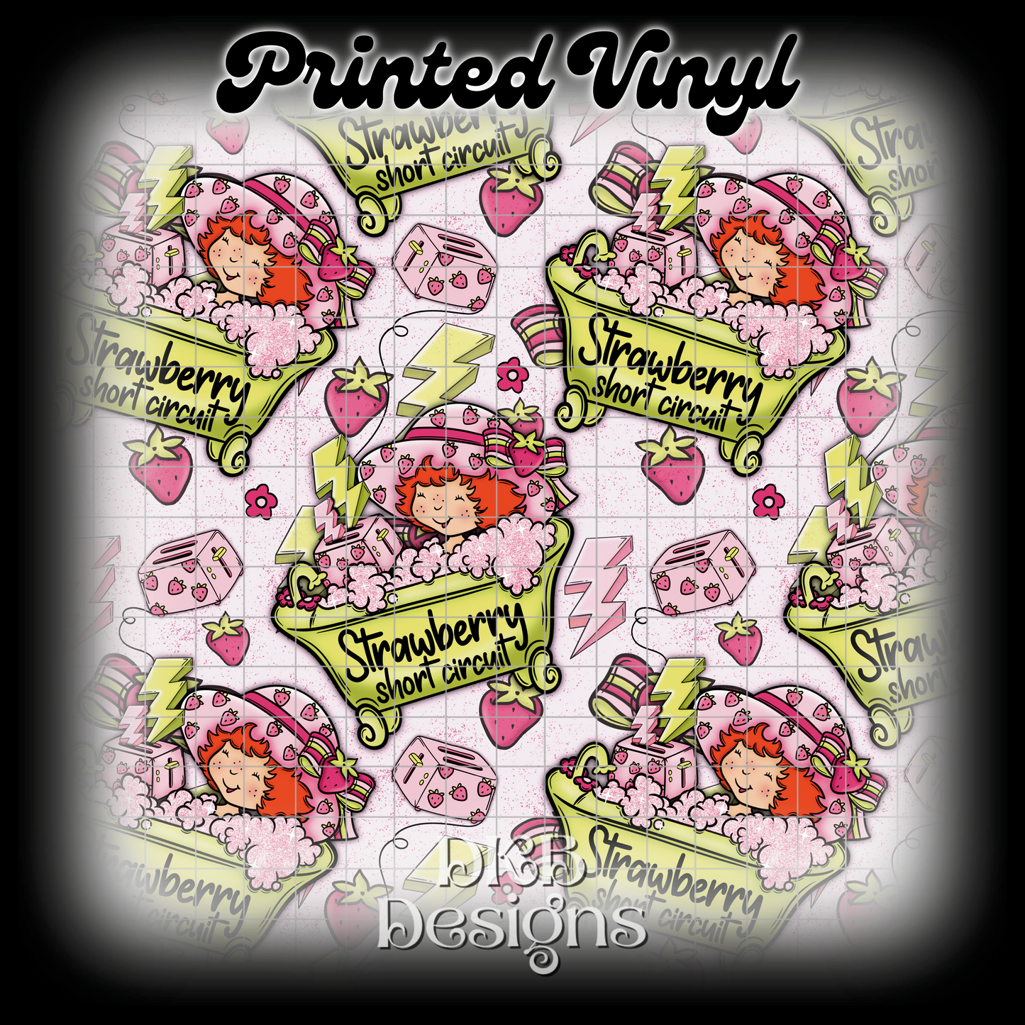 Strawberry short circuit Printed Vinyl