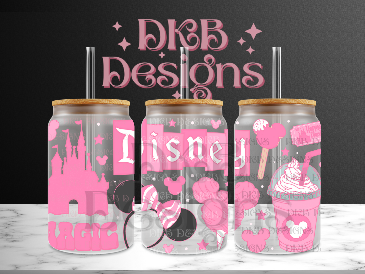 Magic 16oz glass can UV DTF