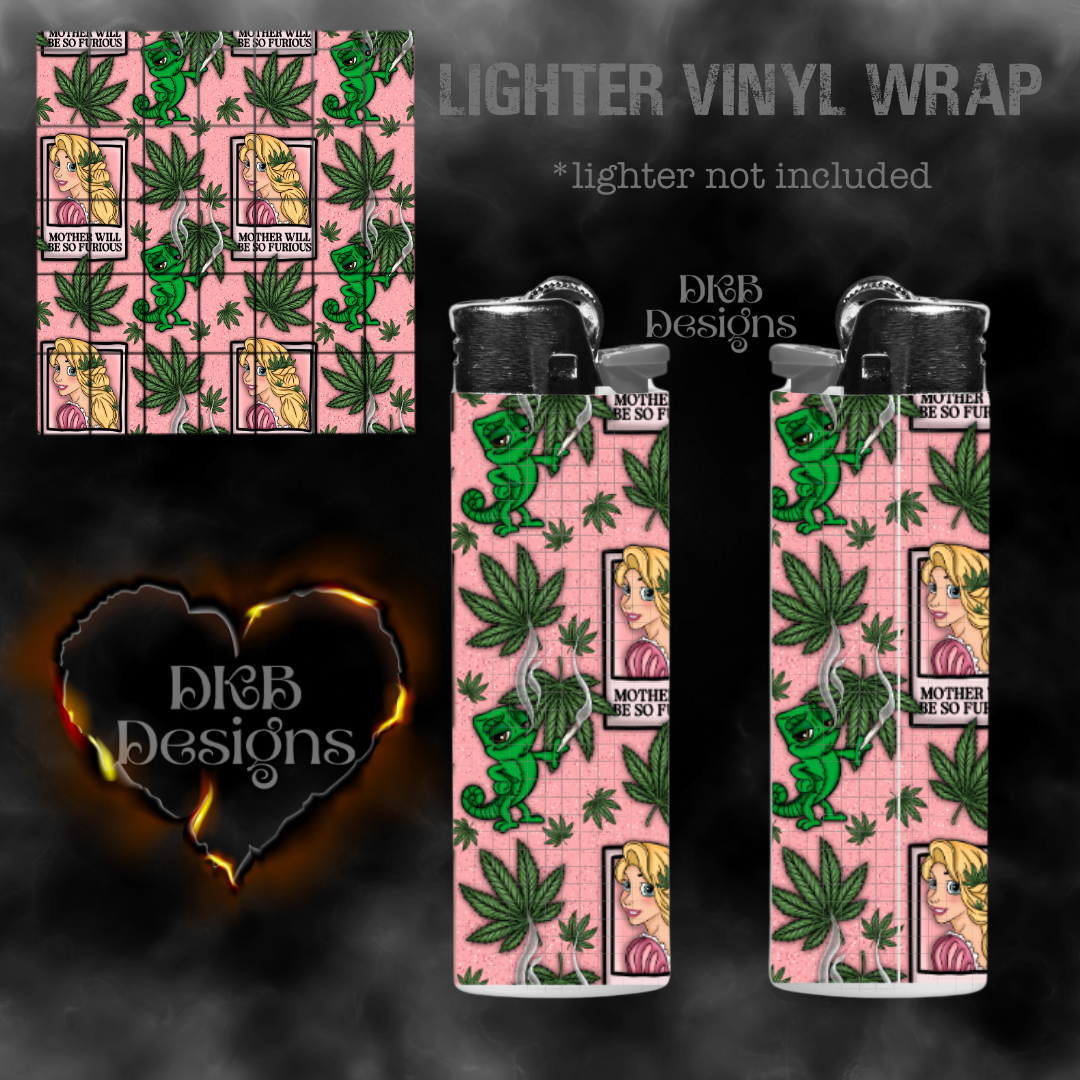 Mother will be so furious lighter vinyl wrap