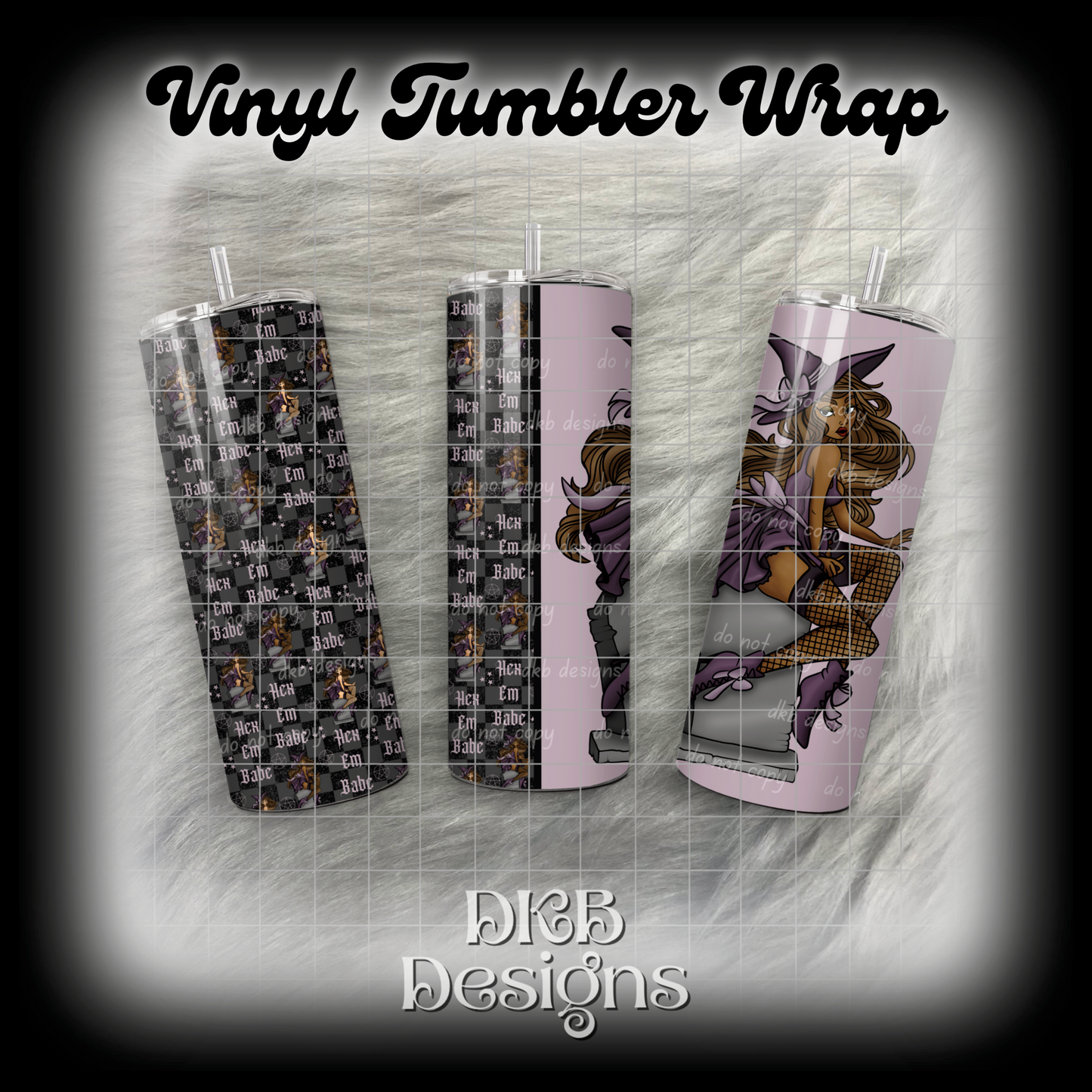 Hex em vinyl tumbler wrap