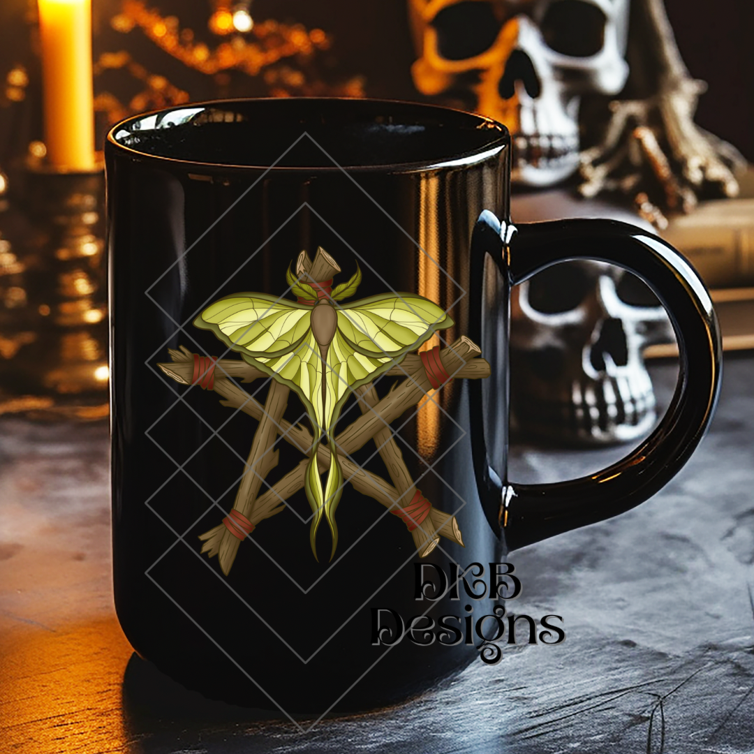 As above so below moth no words UV DTF