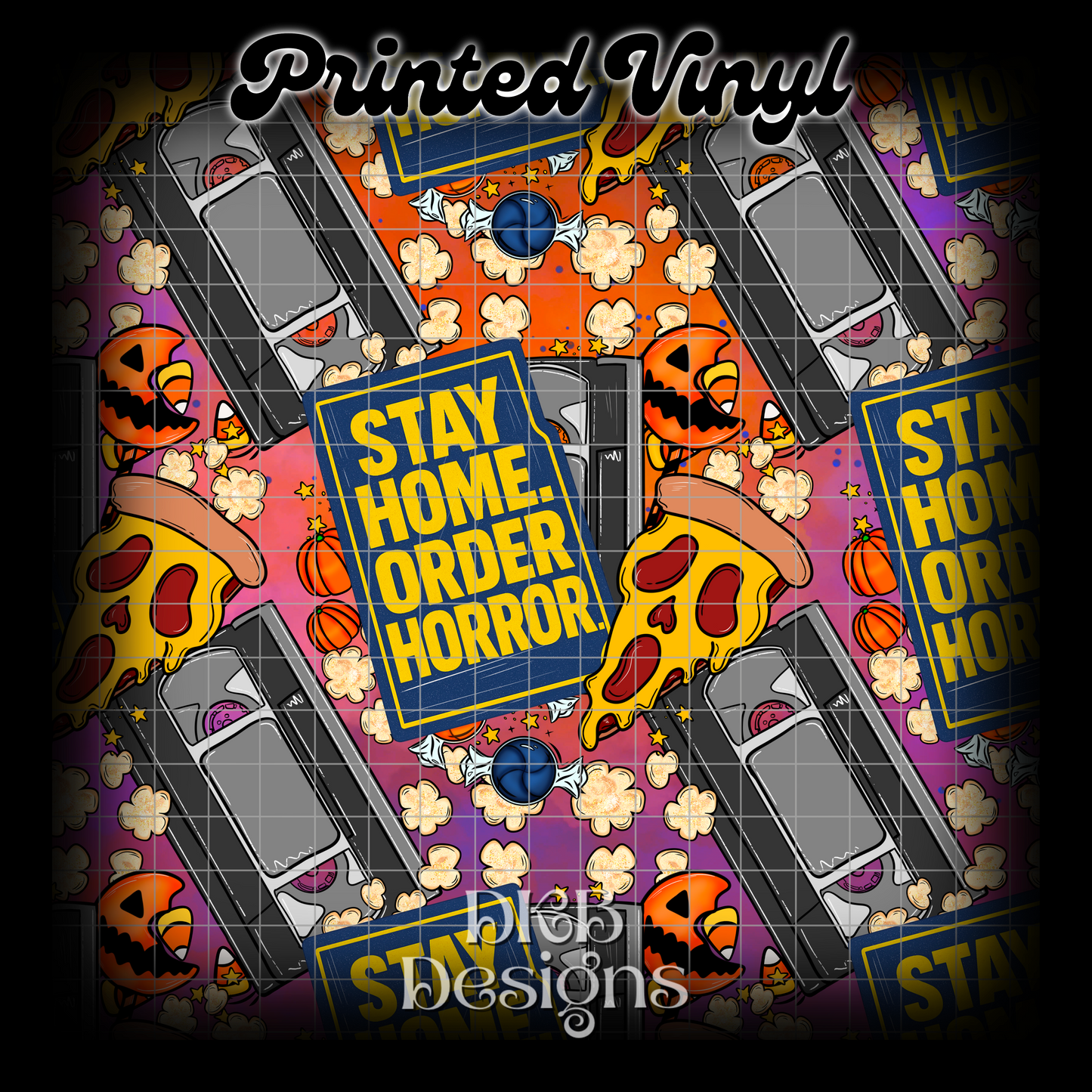 Stay home order horror Printed Vinyl