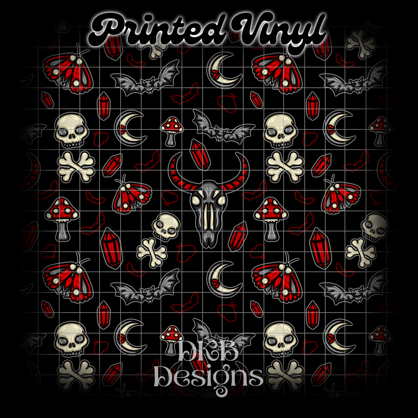 Witchy red black Printed Vinyl EXCLUSIVE