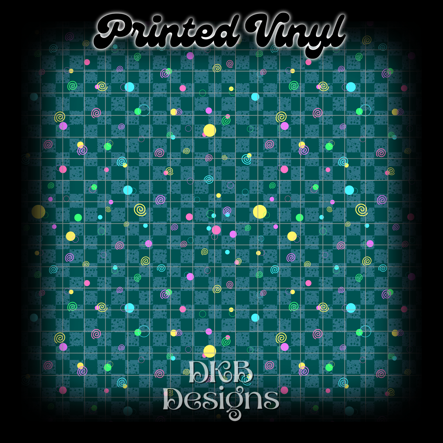 90’s blue coord Printed Vinyl EXCLUSIVE