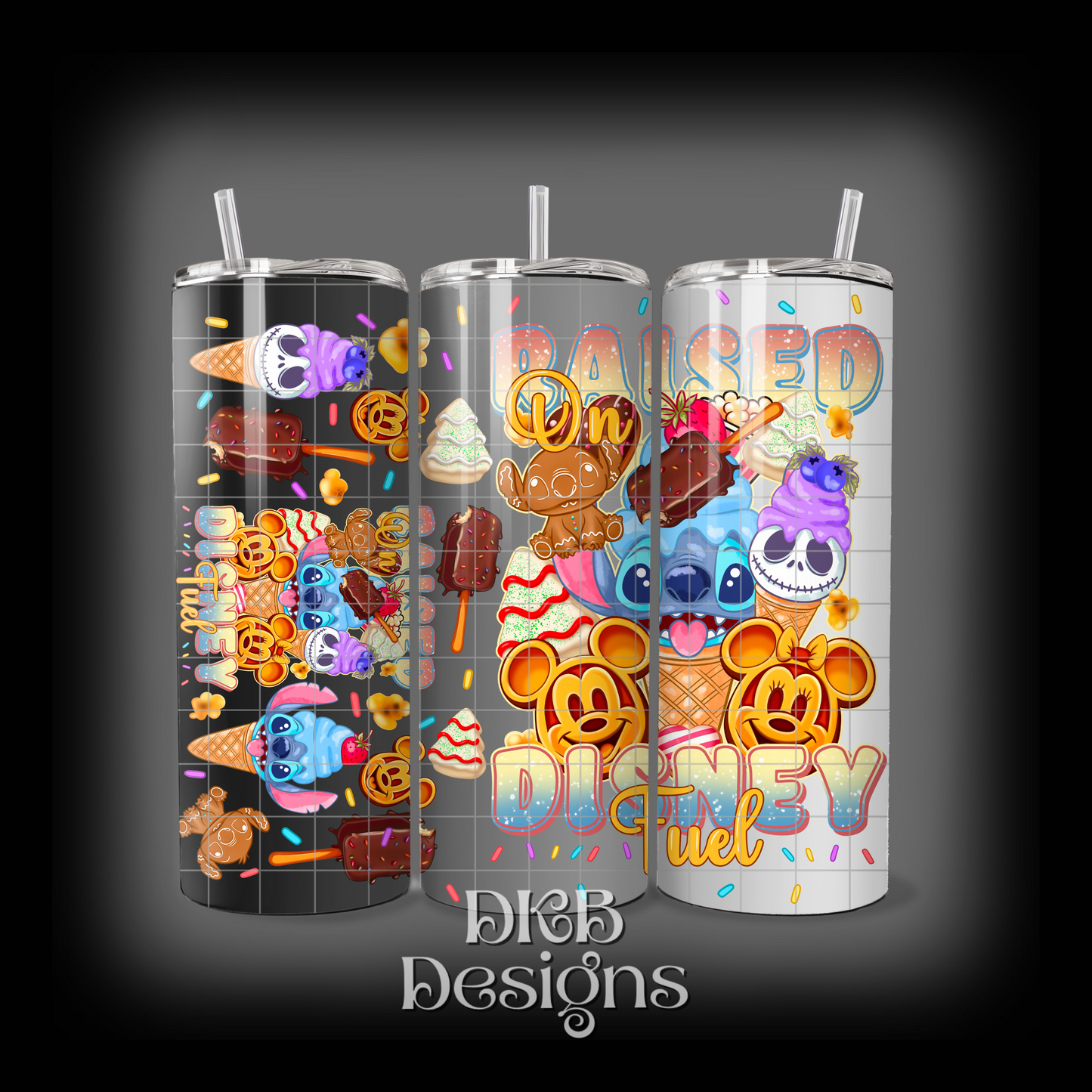 Raised on 20oz tumbler UV DTF