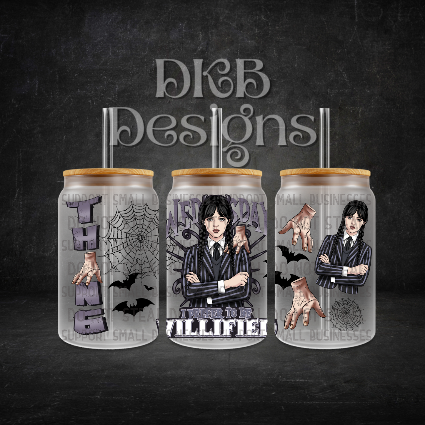 I prefer to be vilified 16oz glass can UV DTF