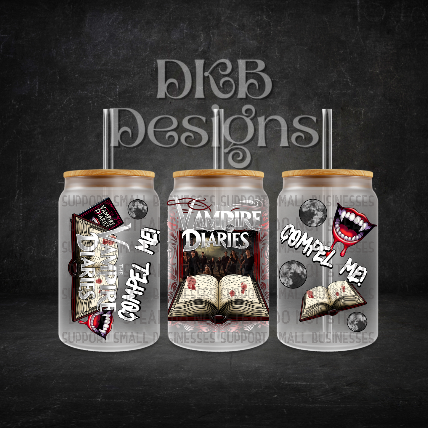 Compel me 16oz glass can UV DTF