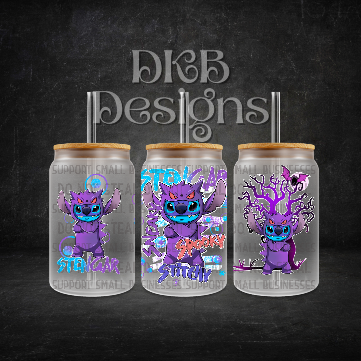 Stengar 16oz glass can UV DTF