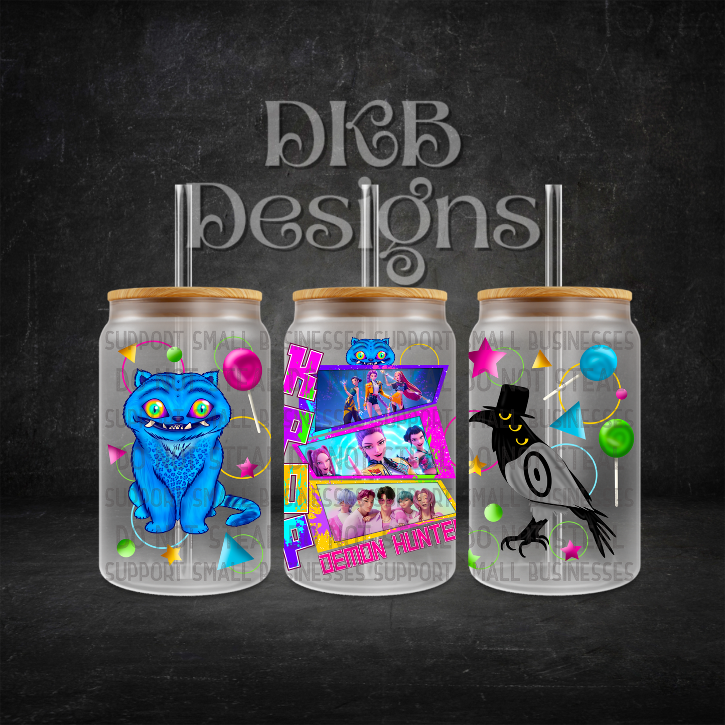 Hunter 16oz glass can UV DTF