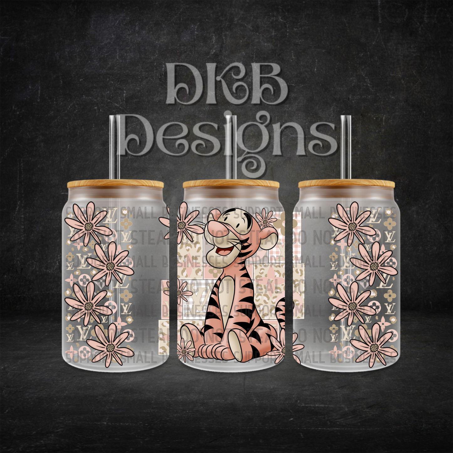 Luxury 16oz glass can UV DTF