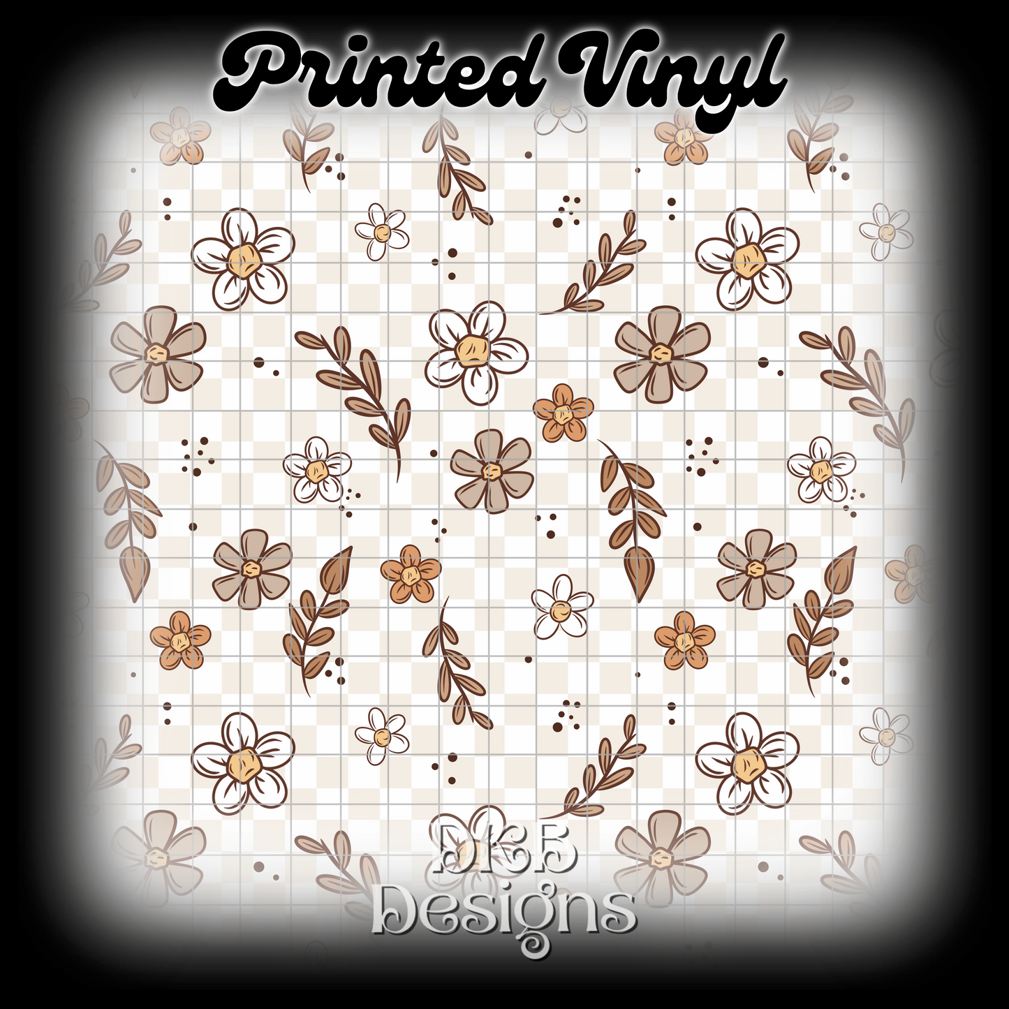 Neutral floral Printed Vinyl