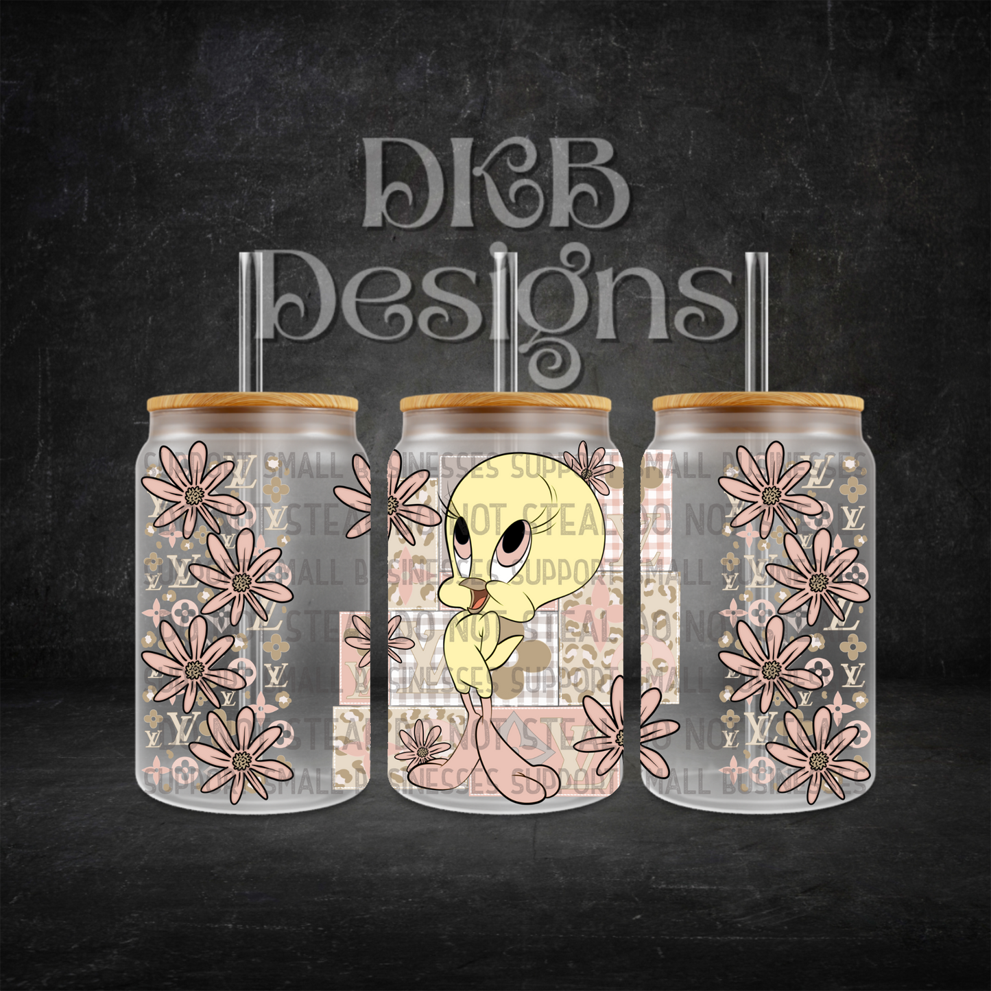 Luxury 16oz glass can UV DTF