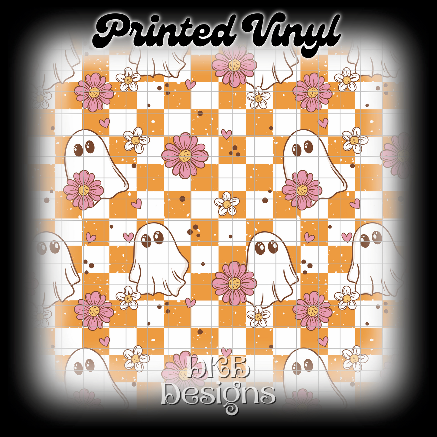 Floral ghosts Printed Vinyl