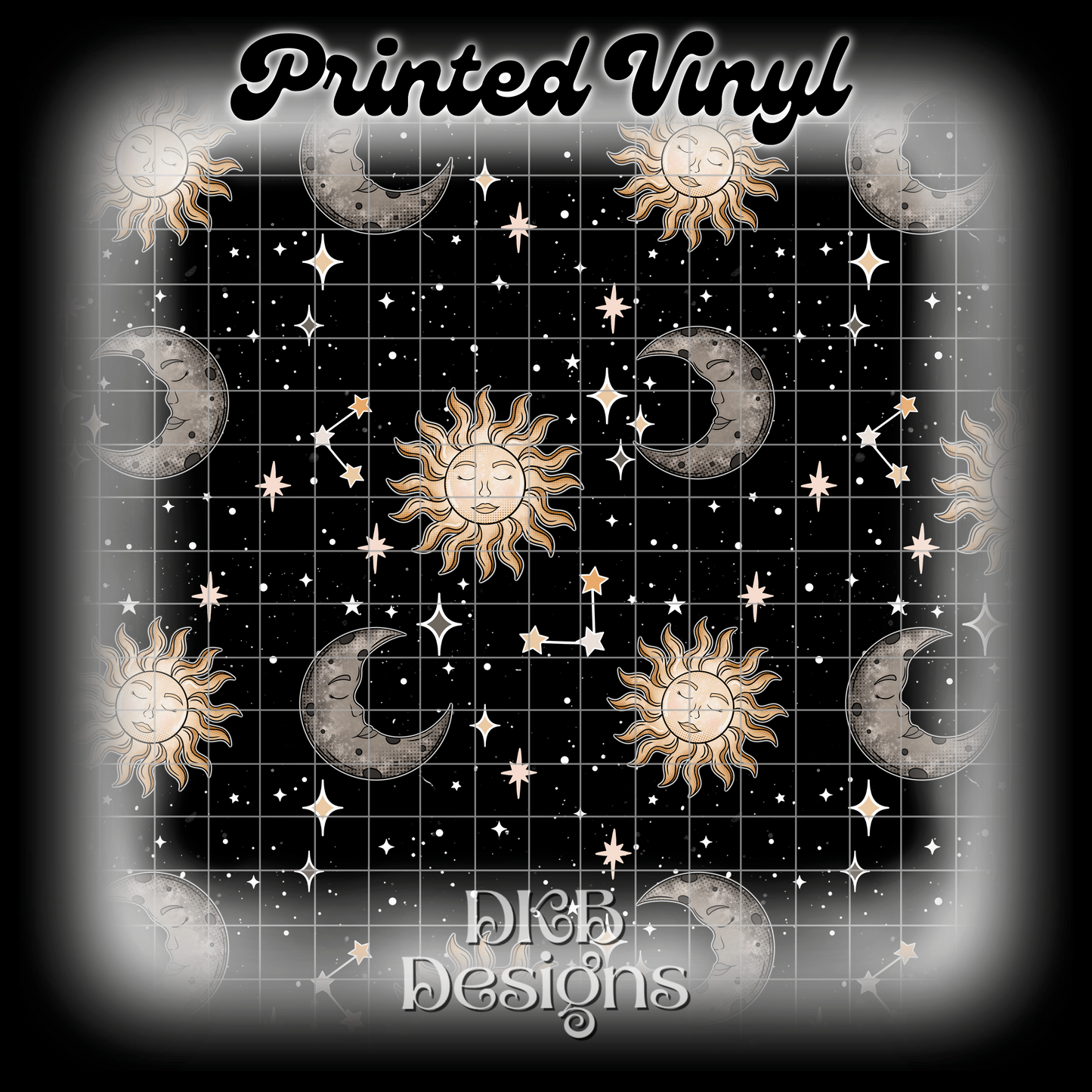 Sun and moon Printed Vinyl