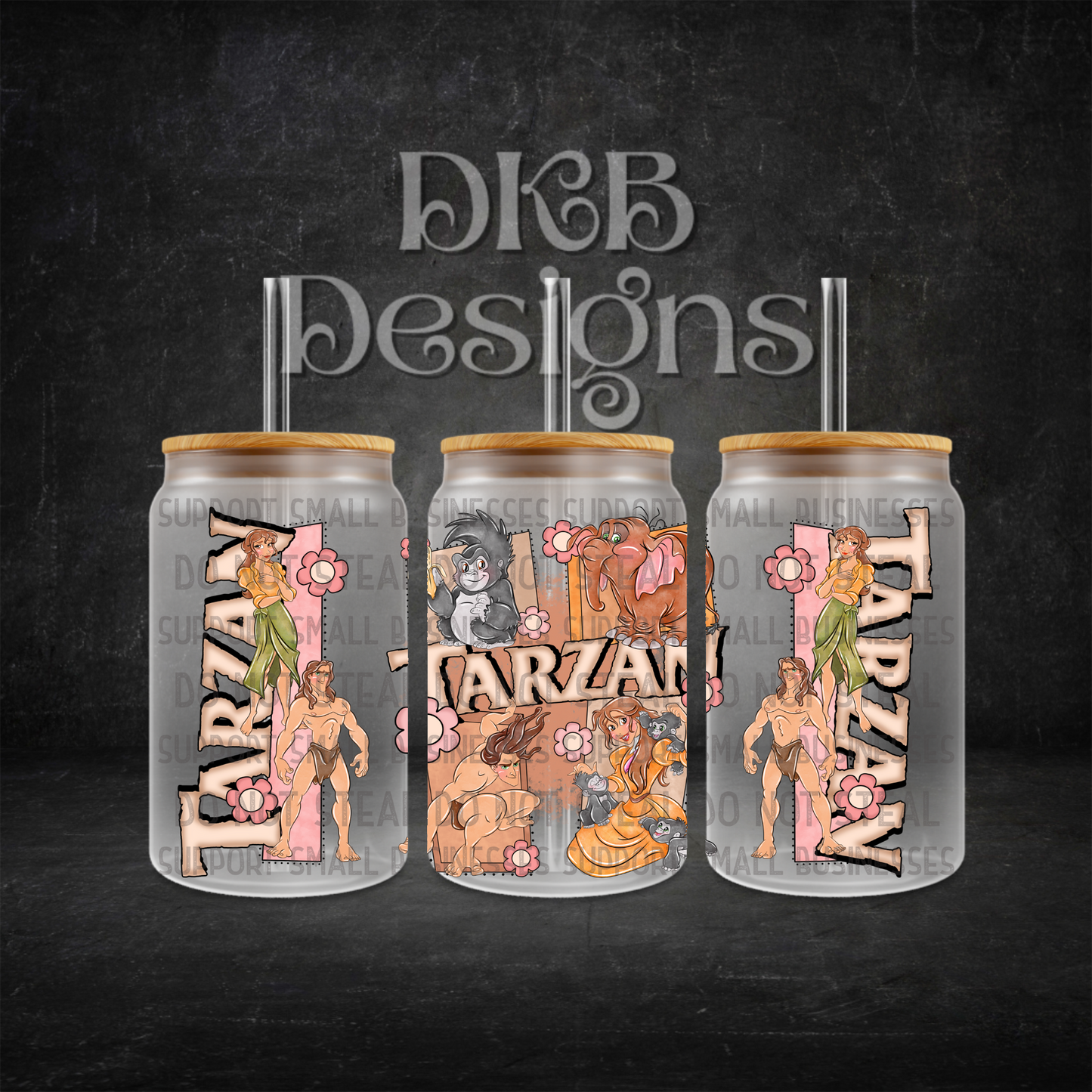 Tarjane 16oz glass can UV DTF