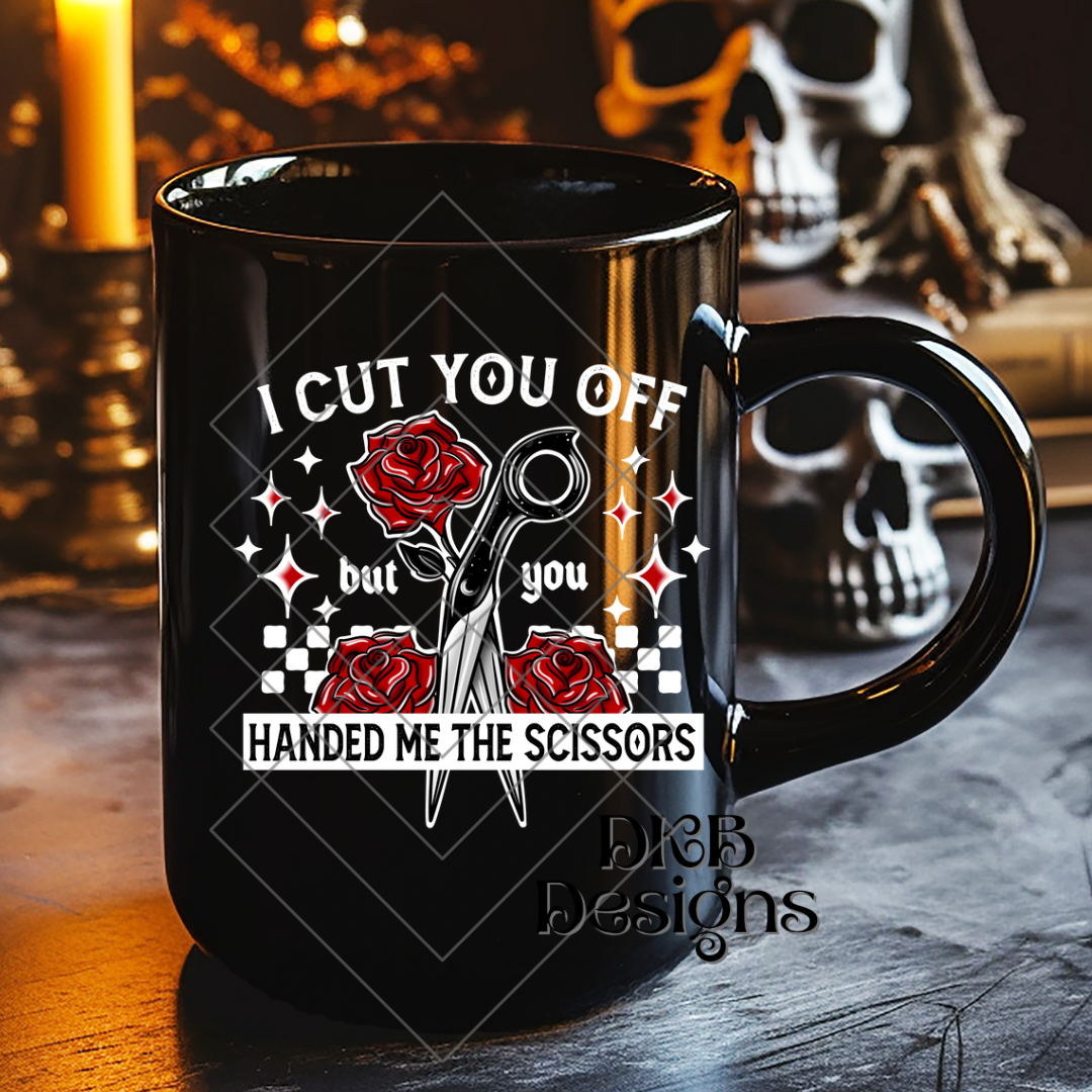 I cut you off white UV DTF