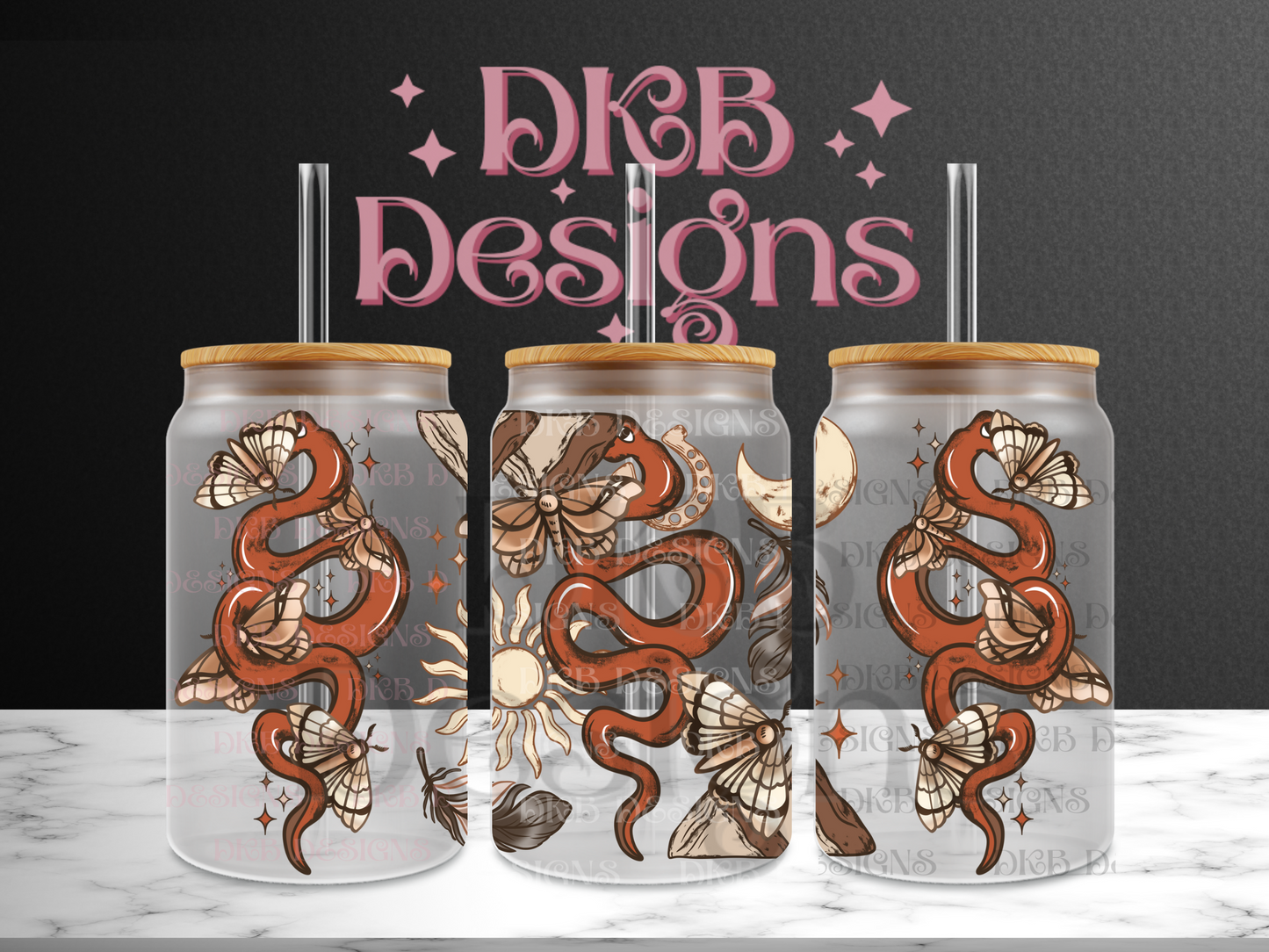 Desert beauty 16oz glass can UV DTF