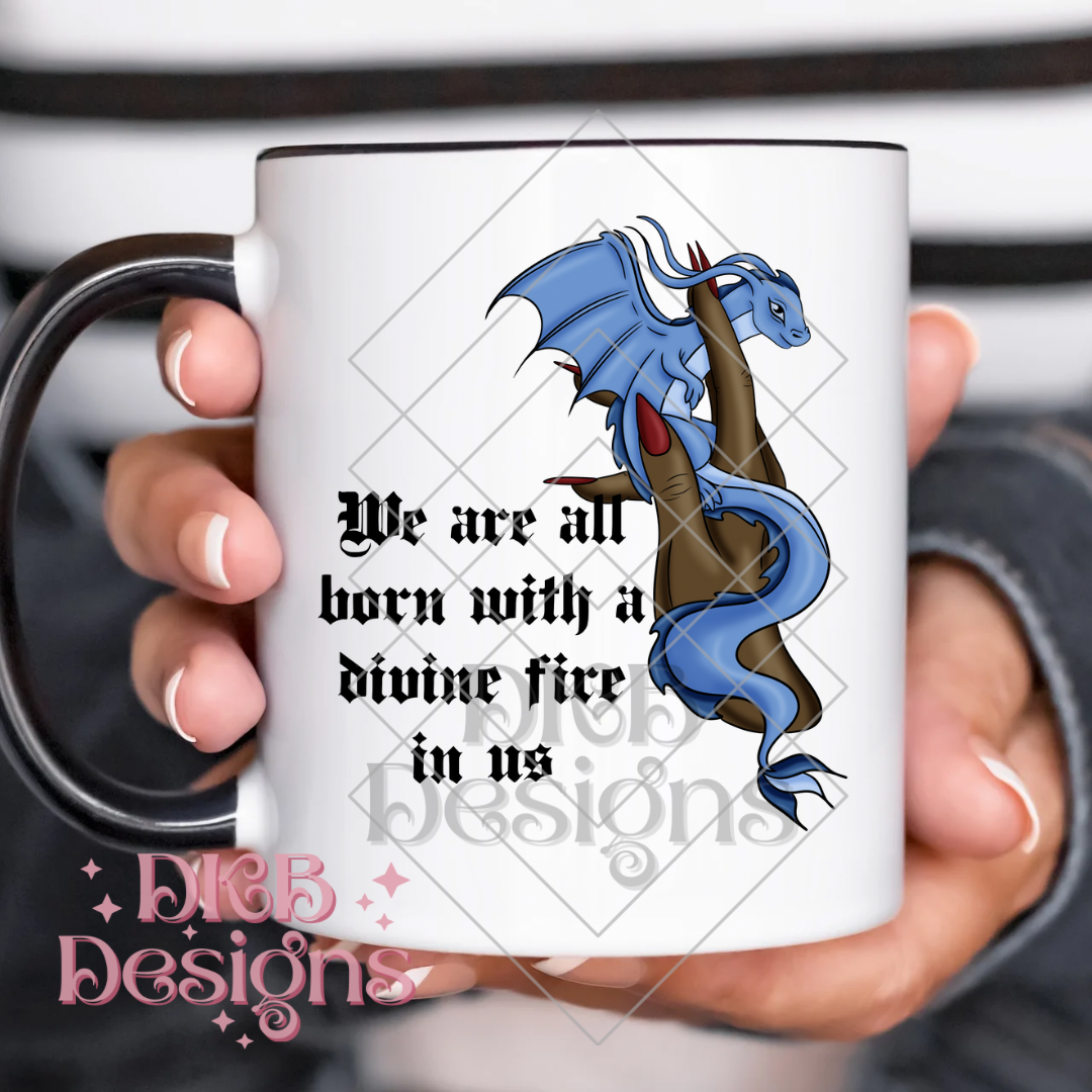 Divine fire blue 1 UV DTF