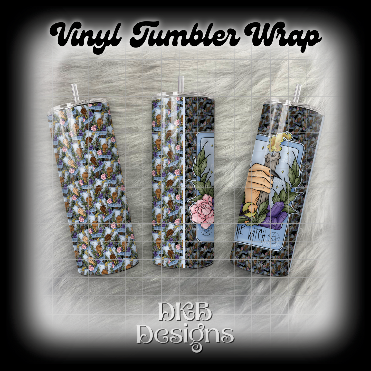 The witch 3 vinyl tumbler wrap
