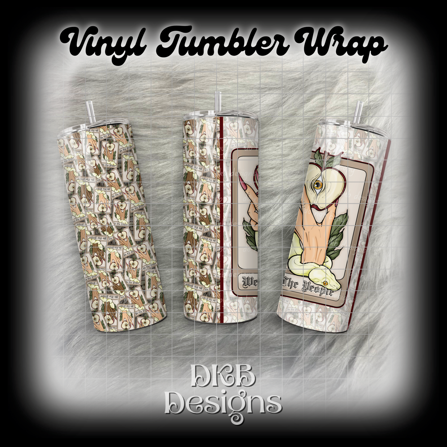 We the people 3 vinyl tumbler wrap