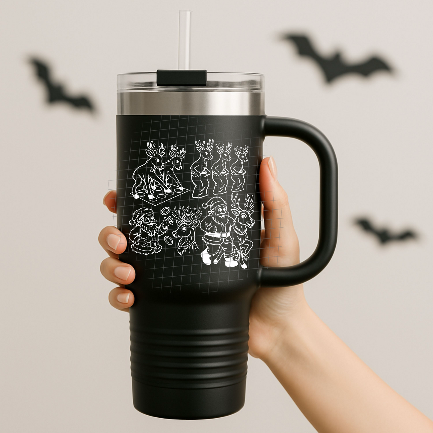 Reindeer games white UV DTF