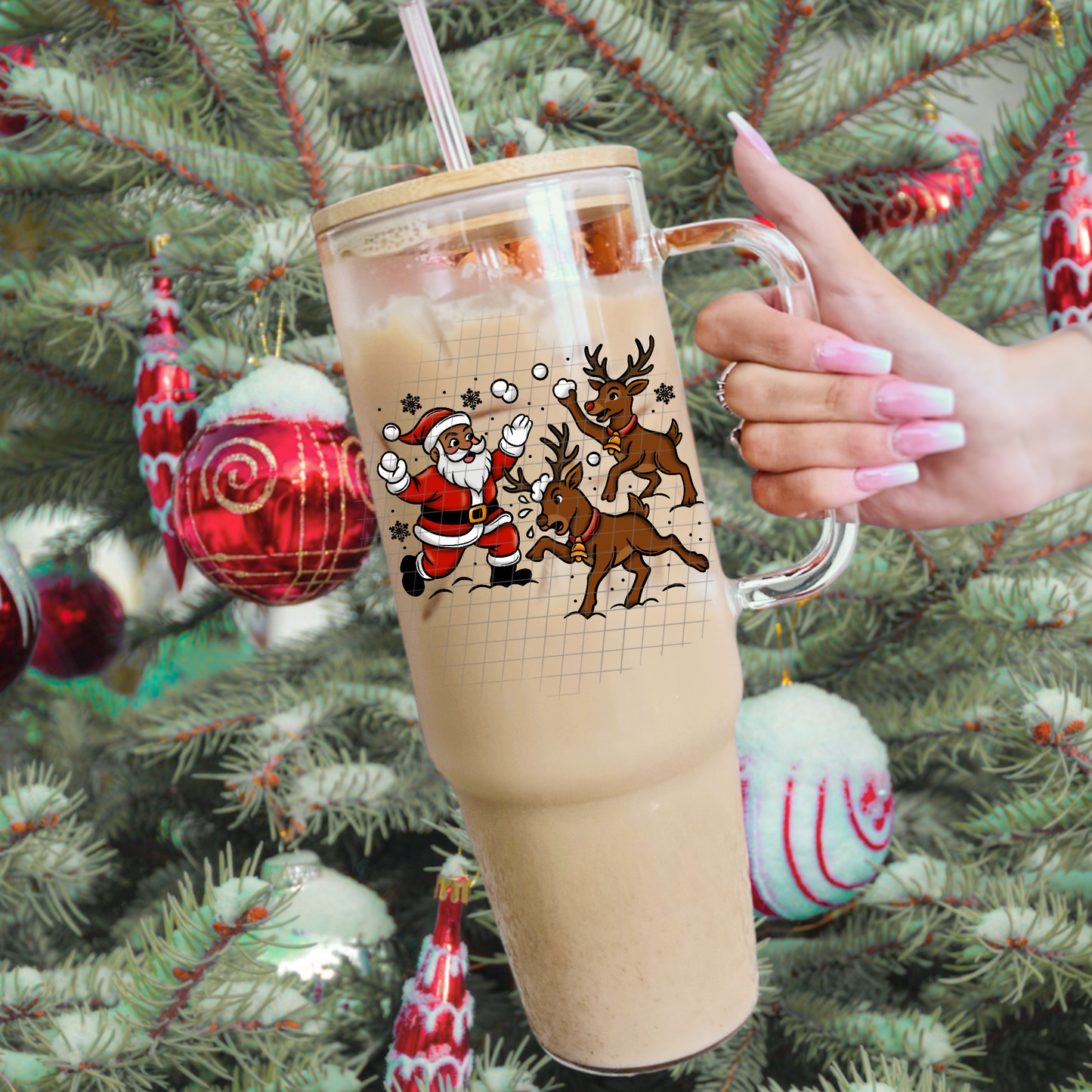 Snowball fight UV DTF