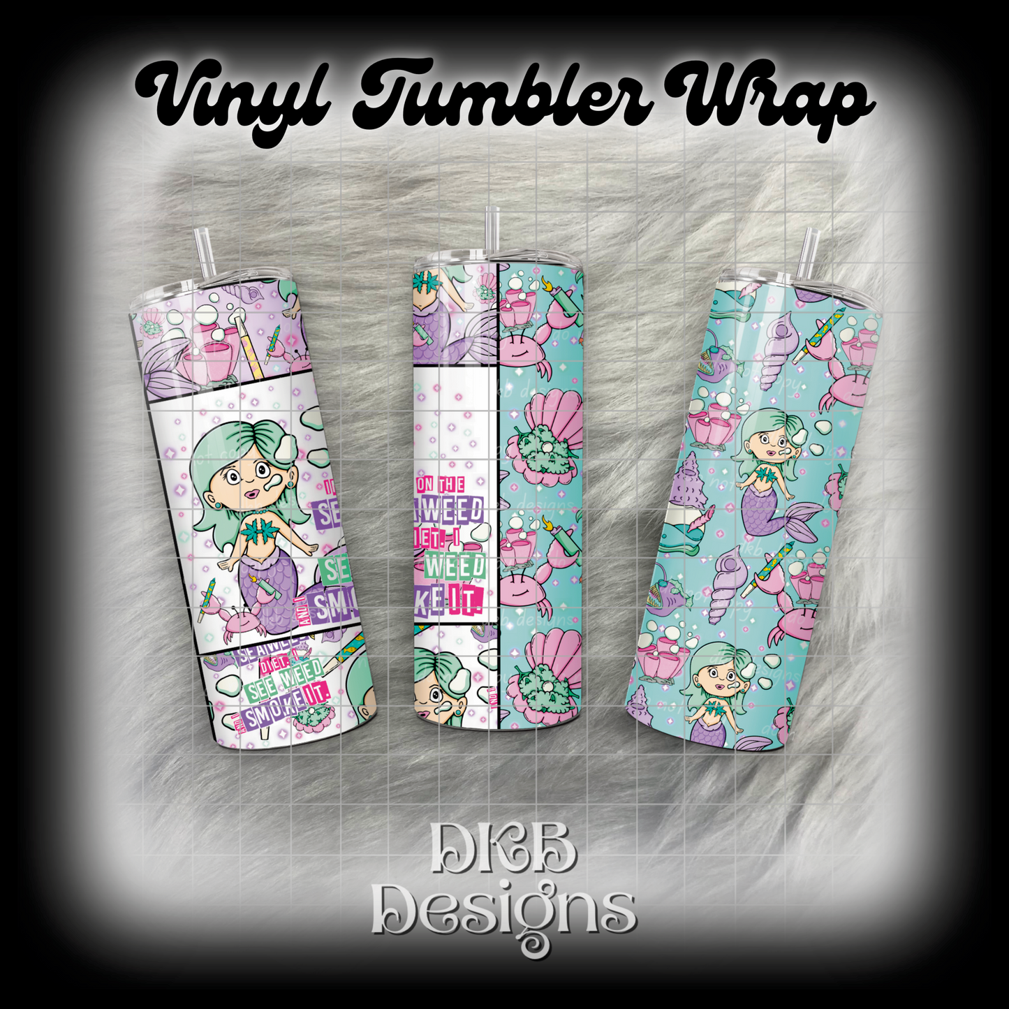 Seaweed 1 vinyl tumbler wrap