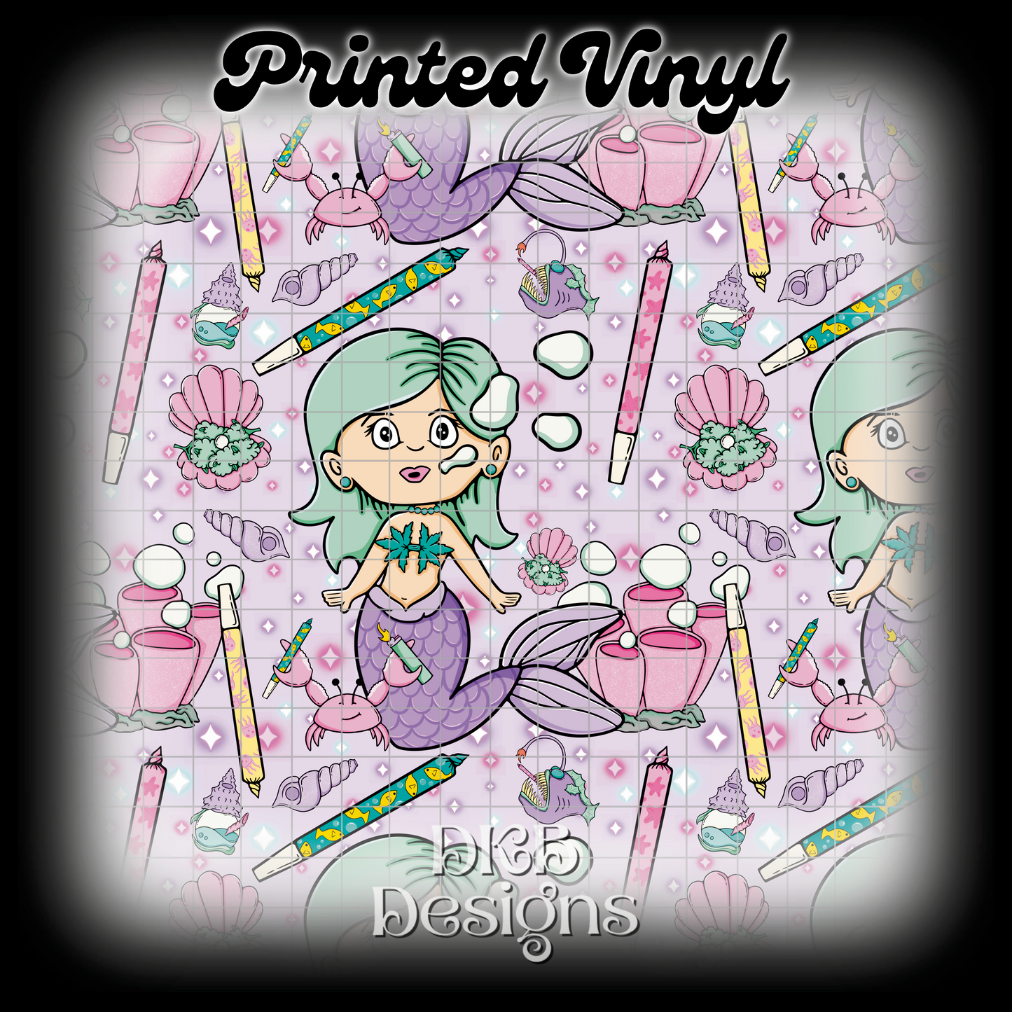 Mermaid purple Printed Vinyl