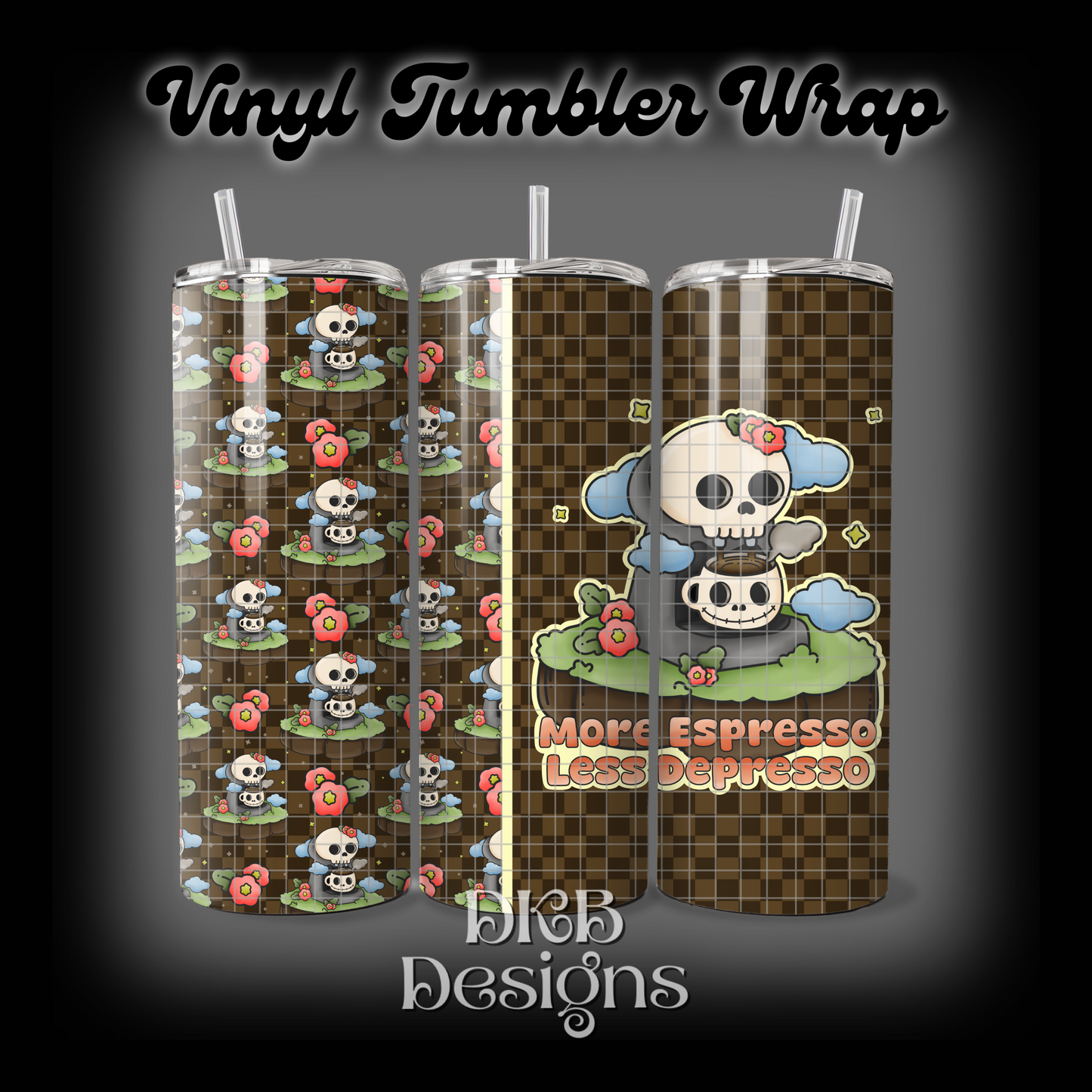 More espresso vinyl tumbler wrap