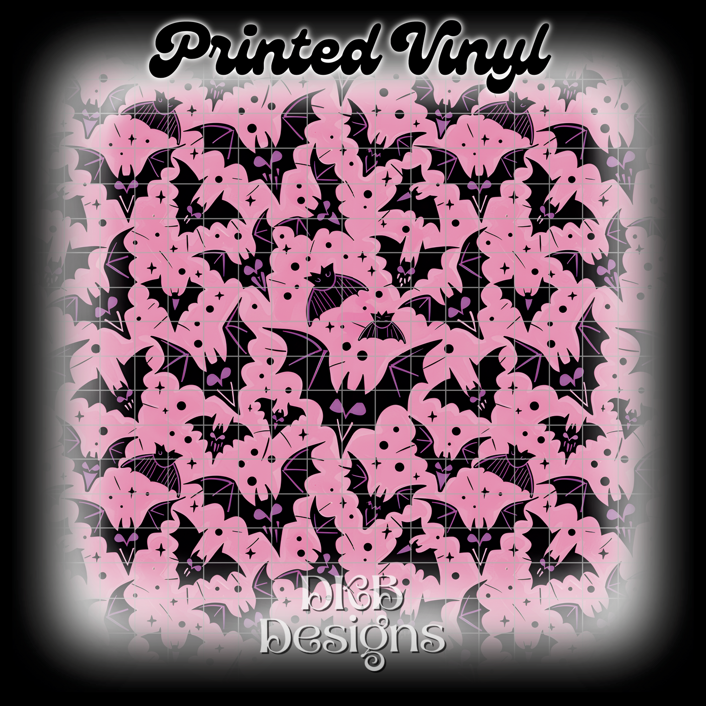 Soft pink bats Printed Vinyl