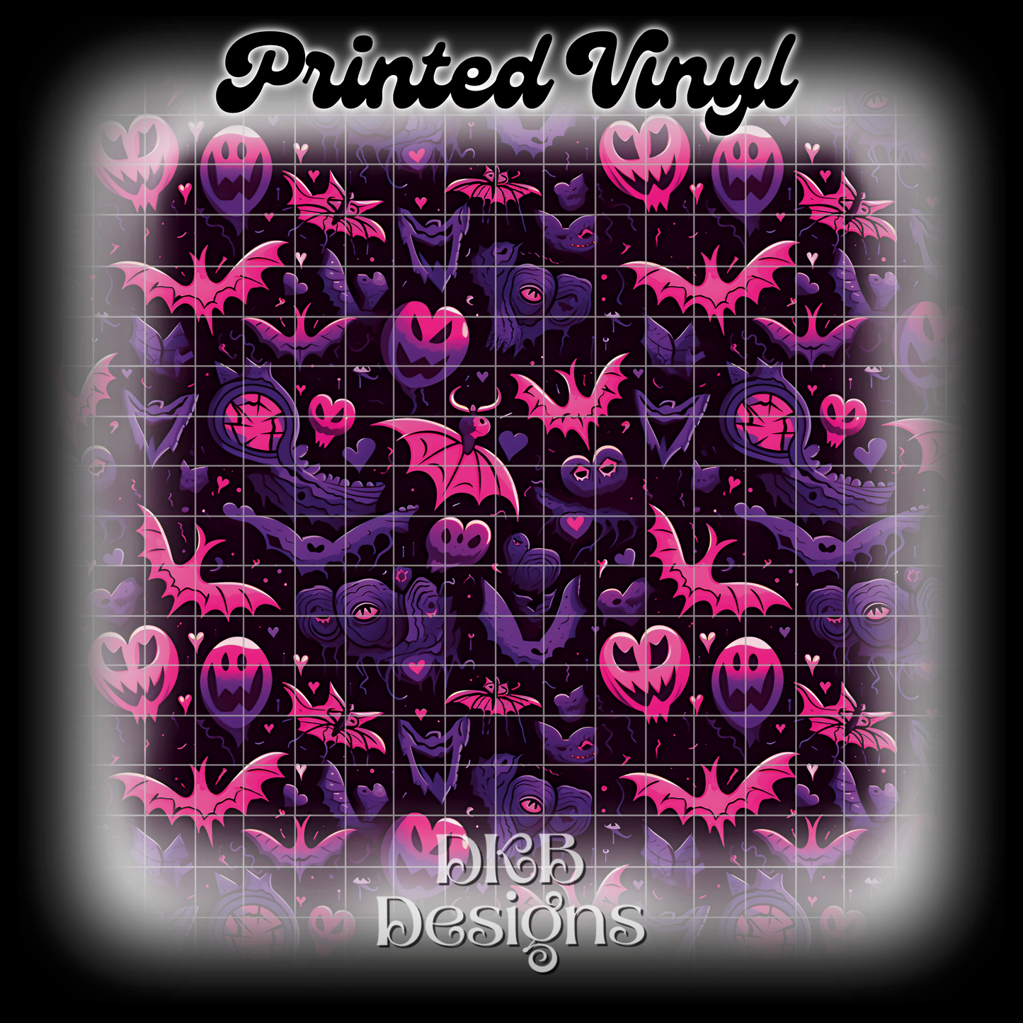 Purple and pink bats Printed Vinyl