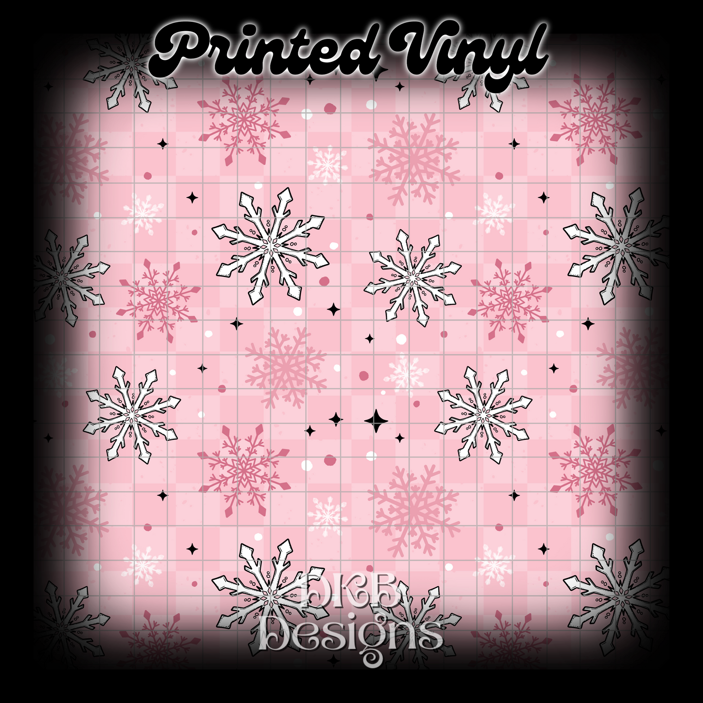 Pink snowflake Vinyl