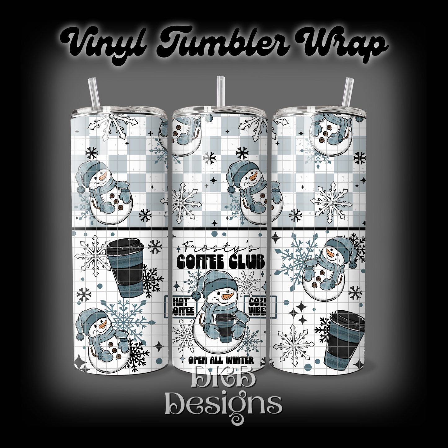 Frosty’s coffee vinyl tumbler wrap