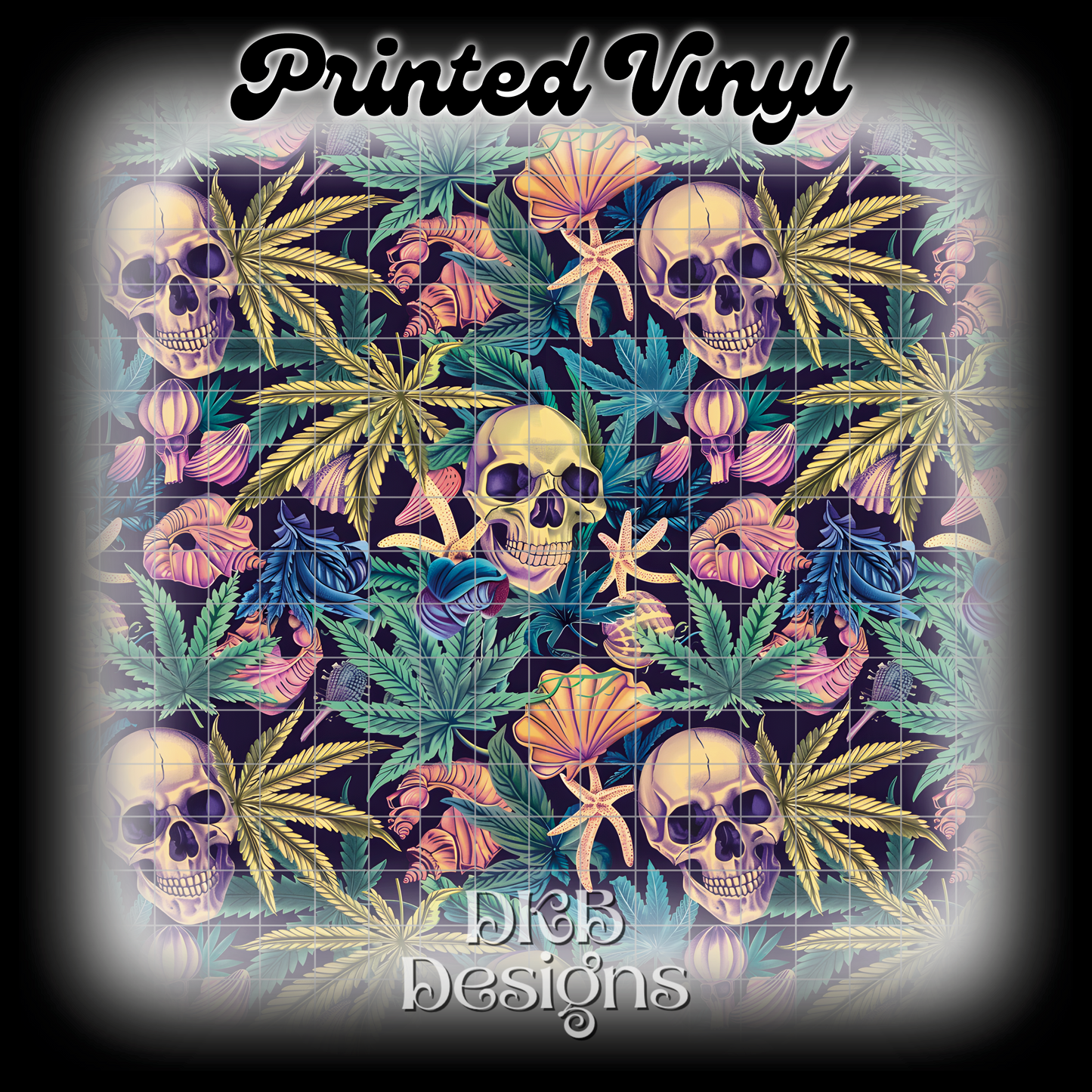 420 skull 5 Printed Vinyl