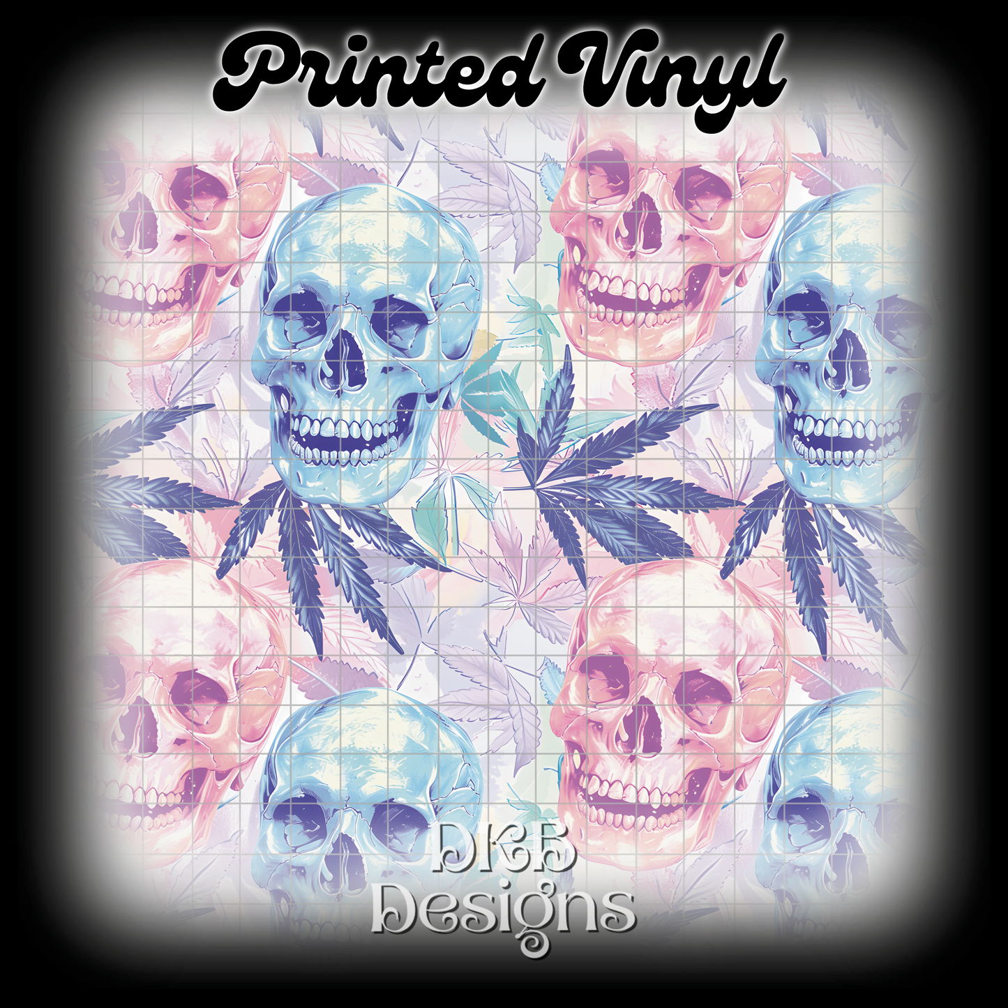 420 skull 4 Printed Vinyl