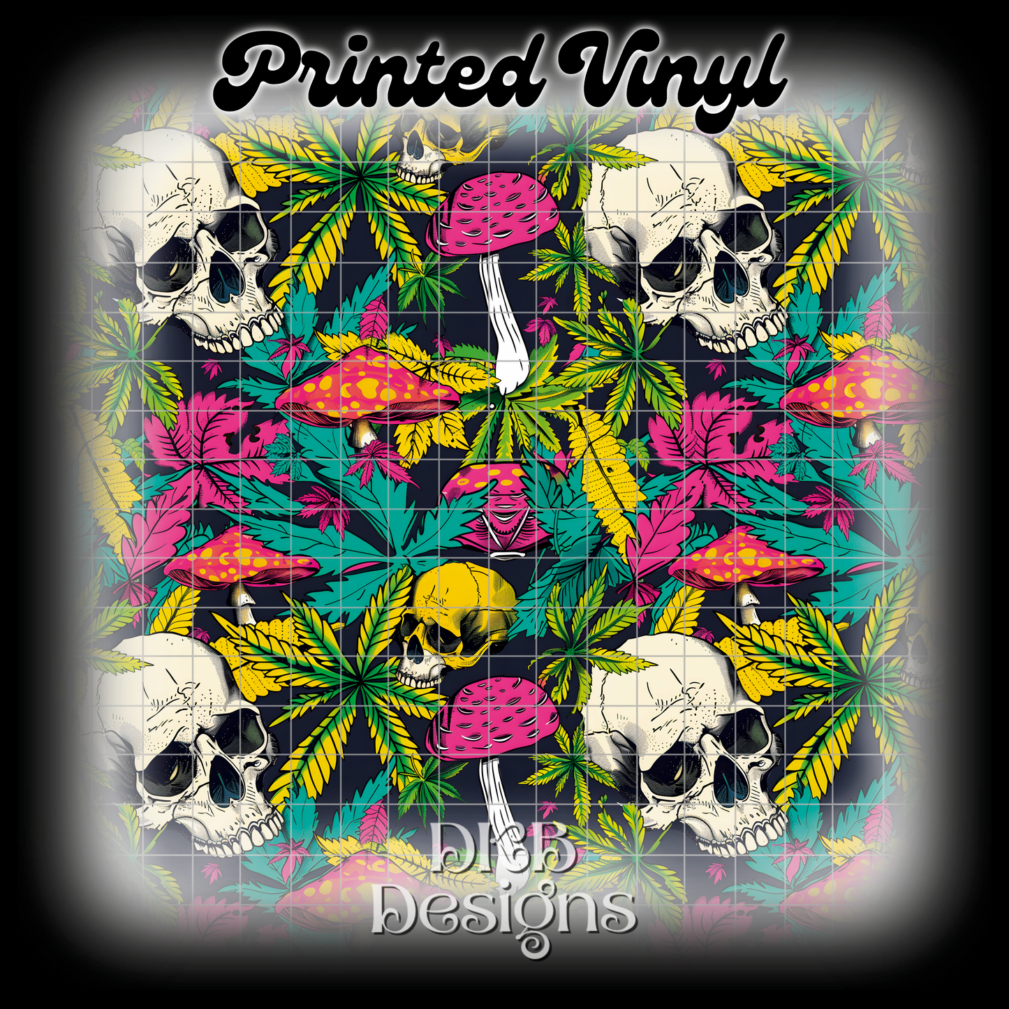 420 skull 3 Printed Vinyl