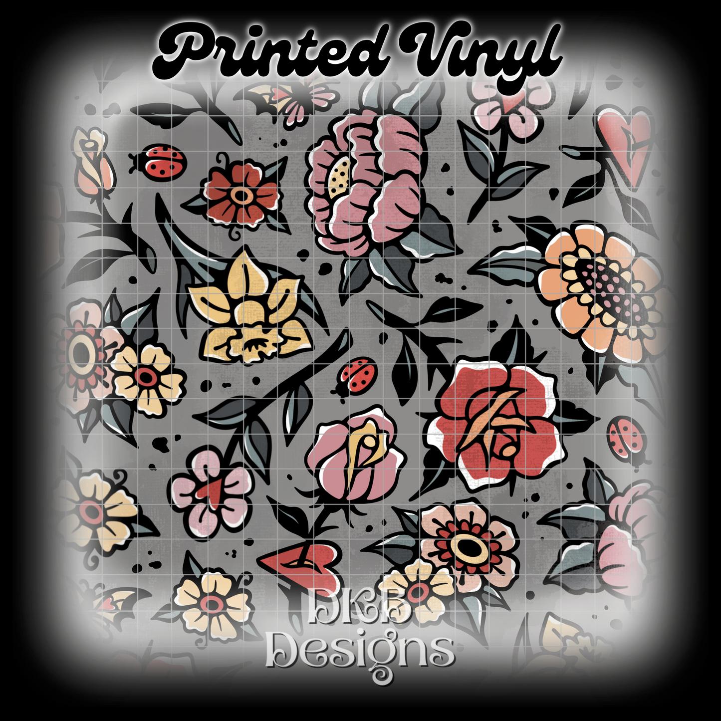 Trad floral Printed Vinyl