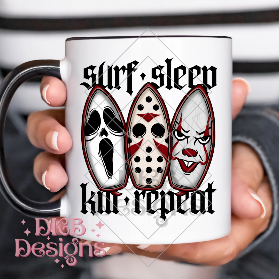 Surf sleep kill repeat UV DTF