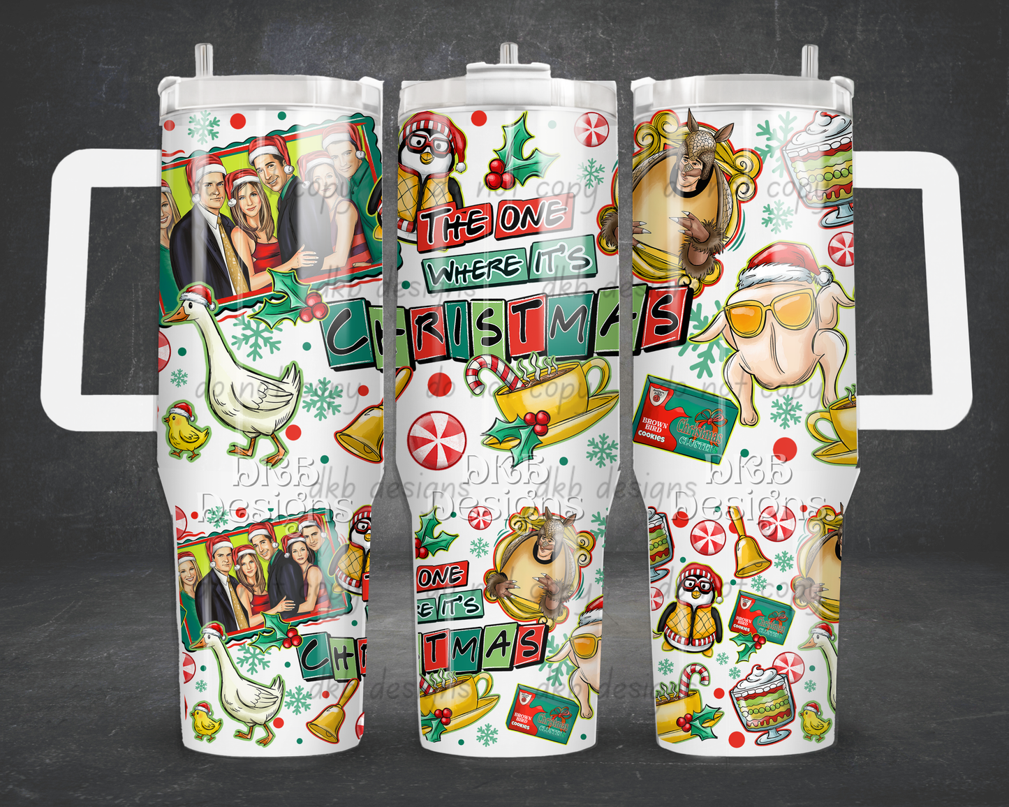 The one where it’s Christmas 40oz Tumbler UV DTF