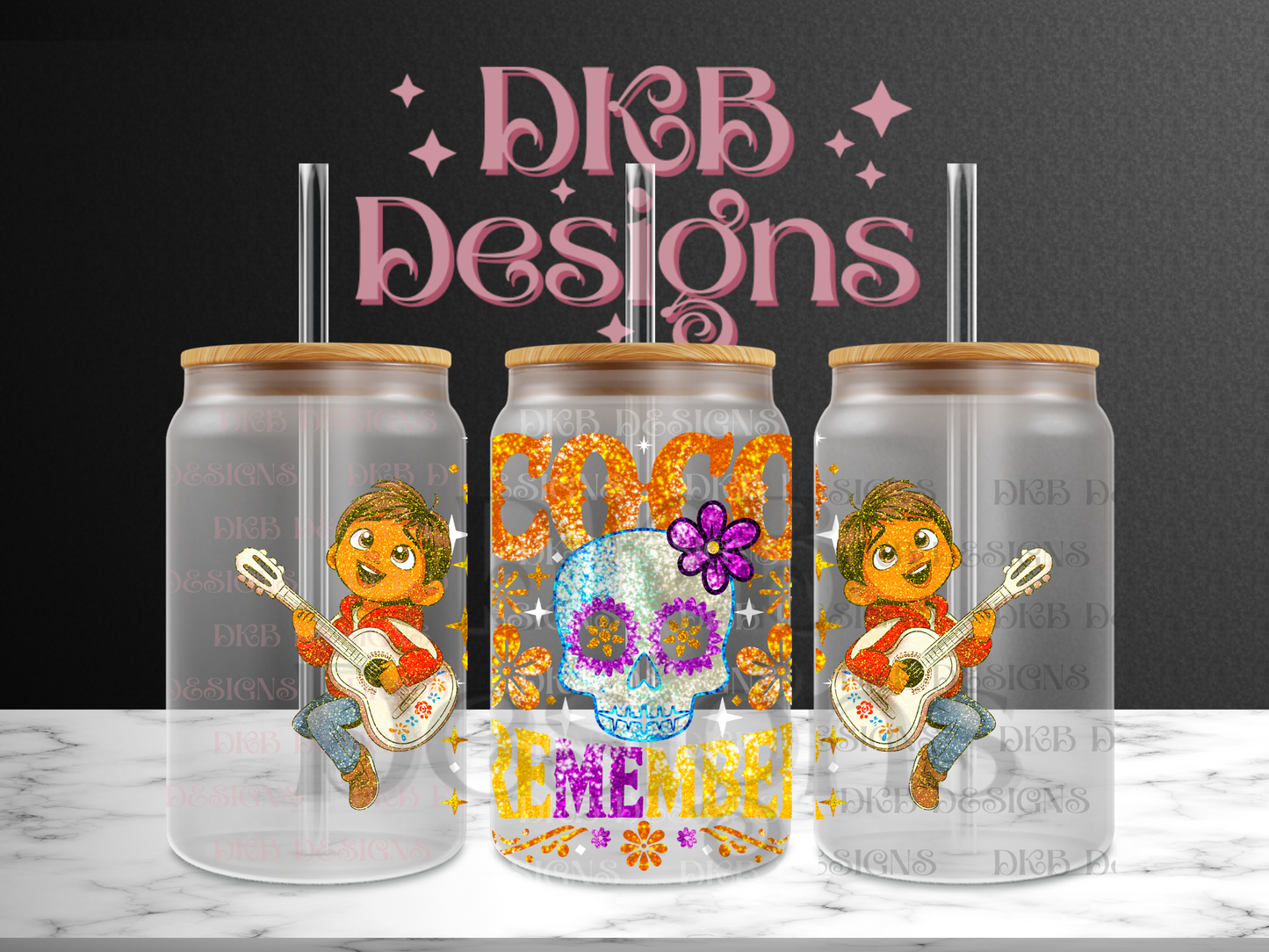 Remember 16oz glass can UV DTF