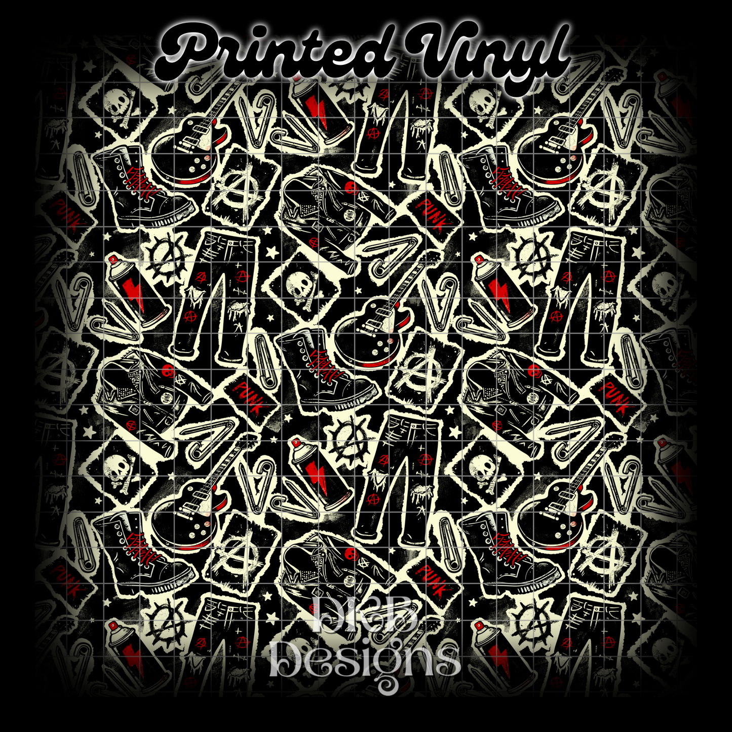 Punk junk Printed Vinyl (3 color ways)
