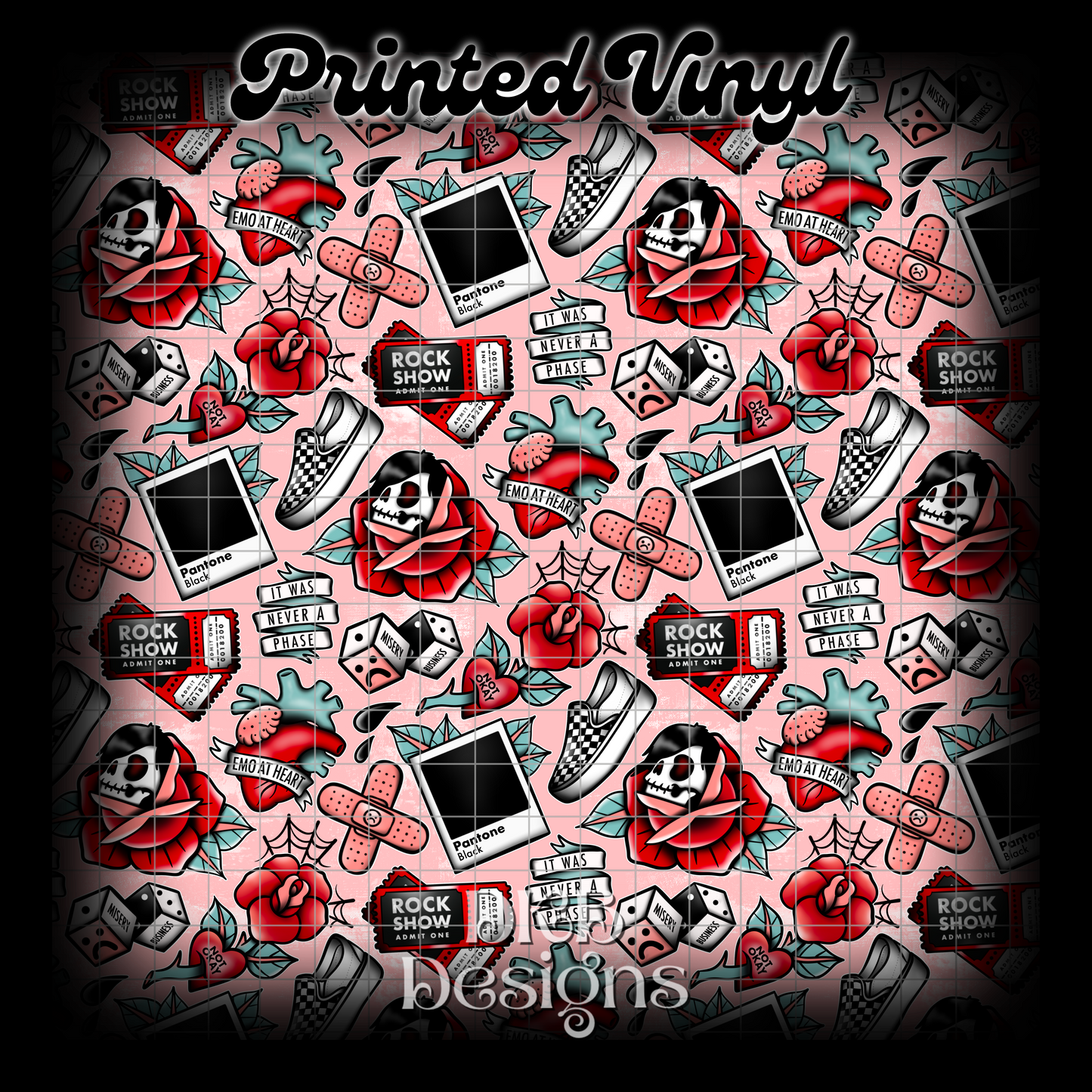 Emo flash Printed Vinyl (3 color ways)